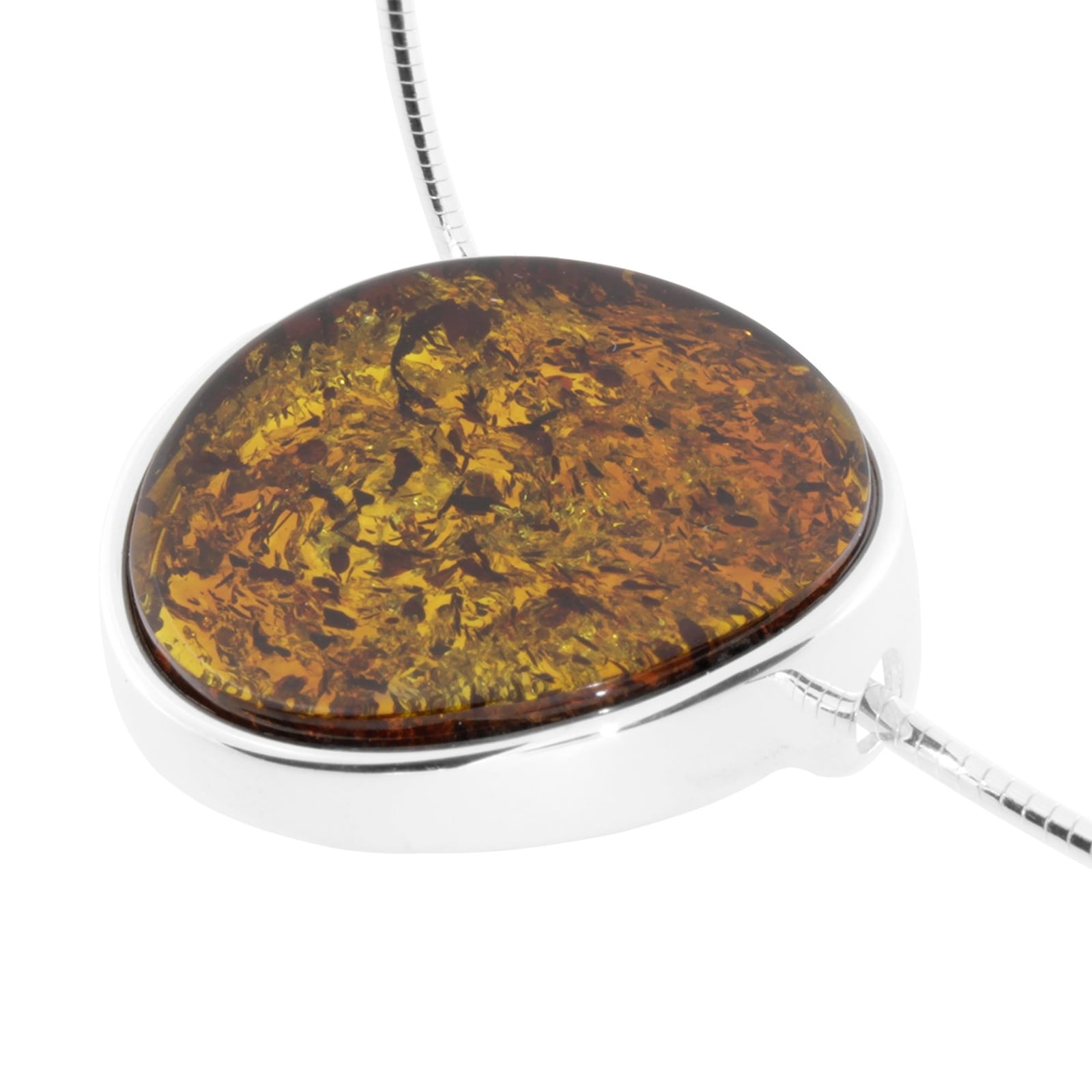 OSTSEE-SCHMUCK Kette mit Anhänger »- Gleiter-Frouke 24 mm - Silber 925/000 - Bernstein«