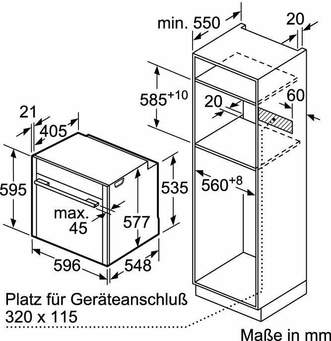 NEFF Pyrolyse Backofen »B55CS22N0«, N 90, B55CS22N0, mit Teleskopauszug nachrüstbar, Pyrolyse-Selbstreinigung, mit Slide&Hide®