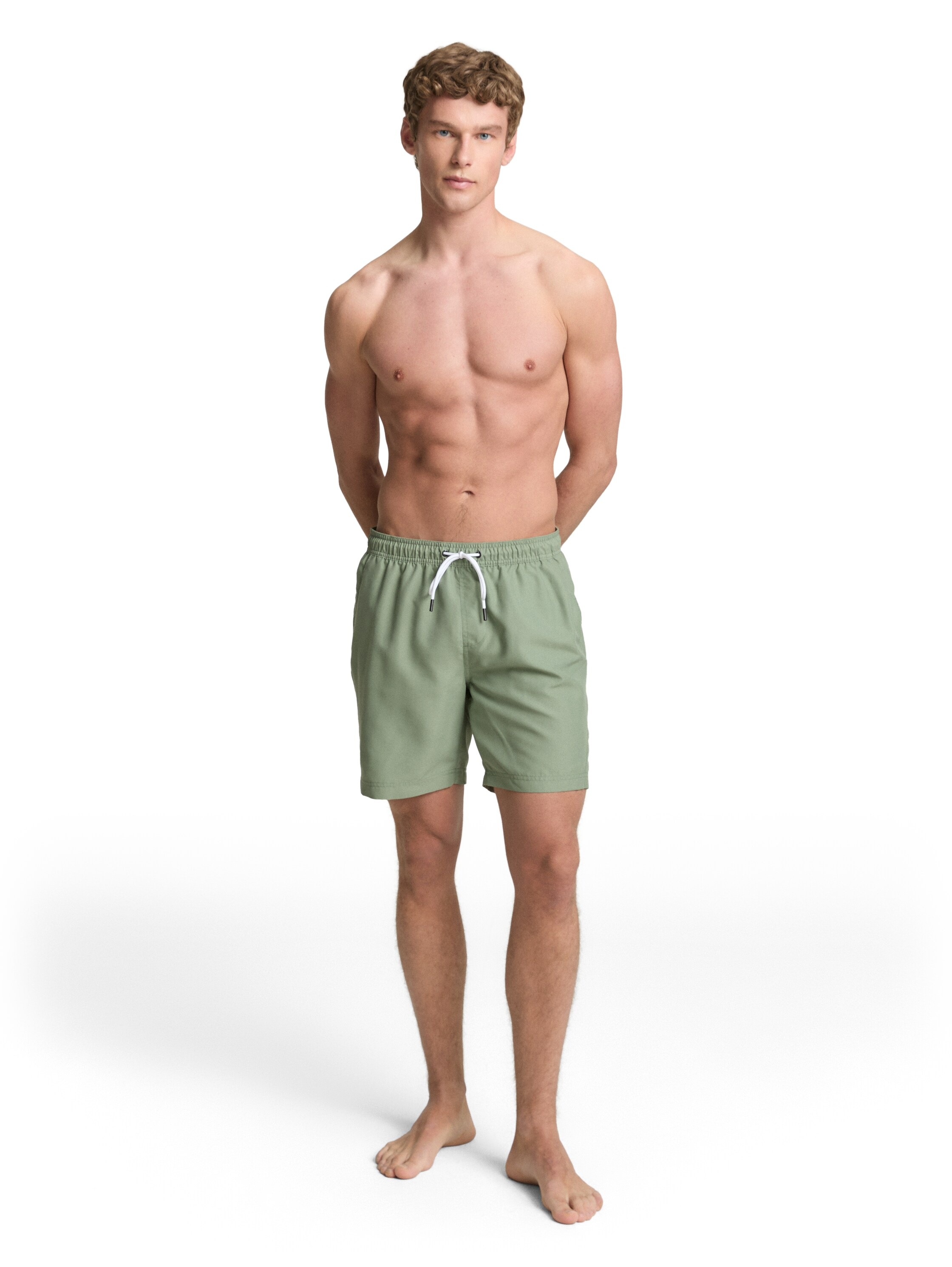 TOM TAILOR Denim Badeshorts Schwimmshorts mit Eingrifftaschen und Gummibund
