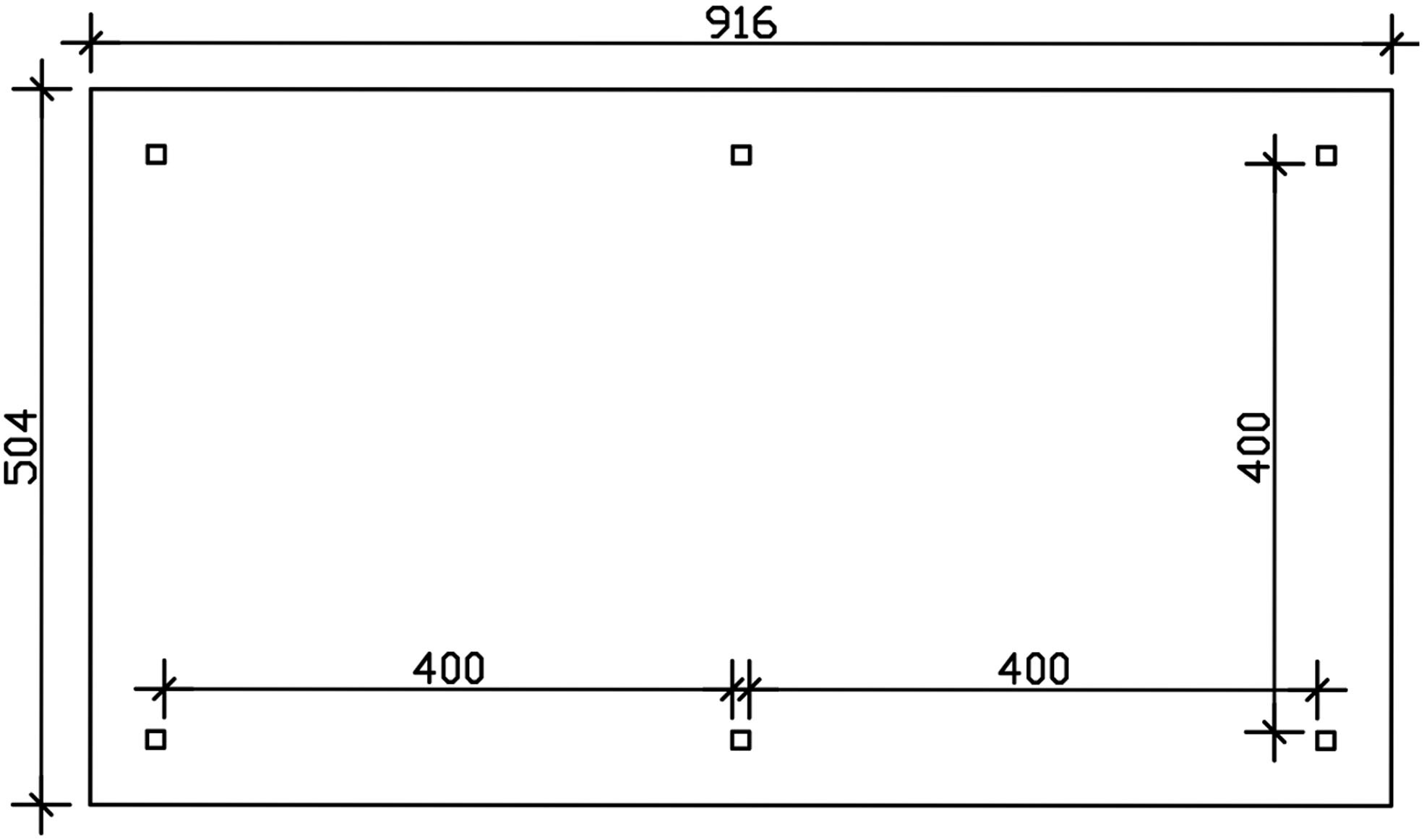 Skanholz Holzpavillon »Orleans 3«, Leimholz, 424 x 836 cm