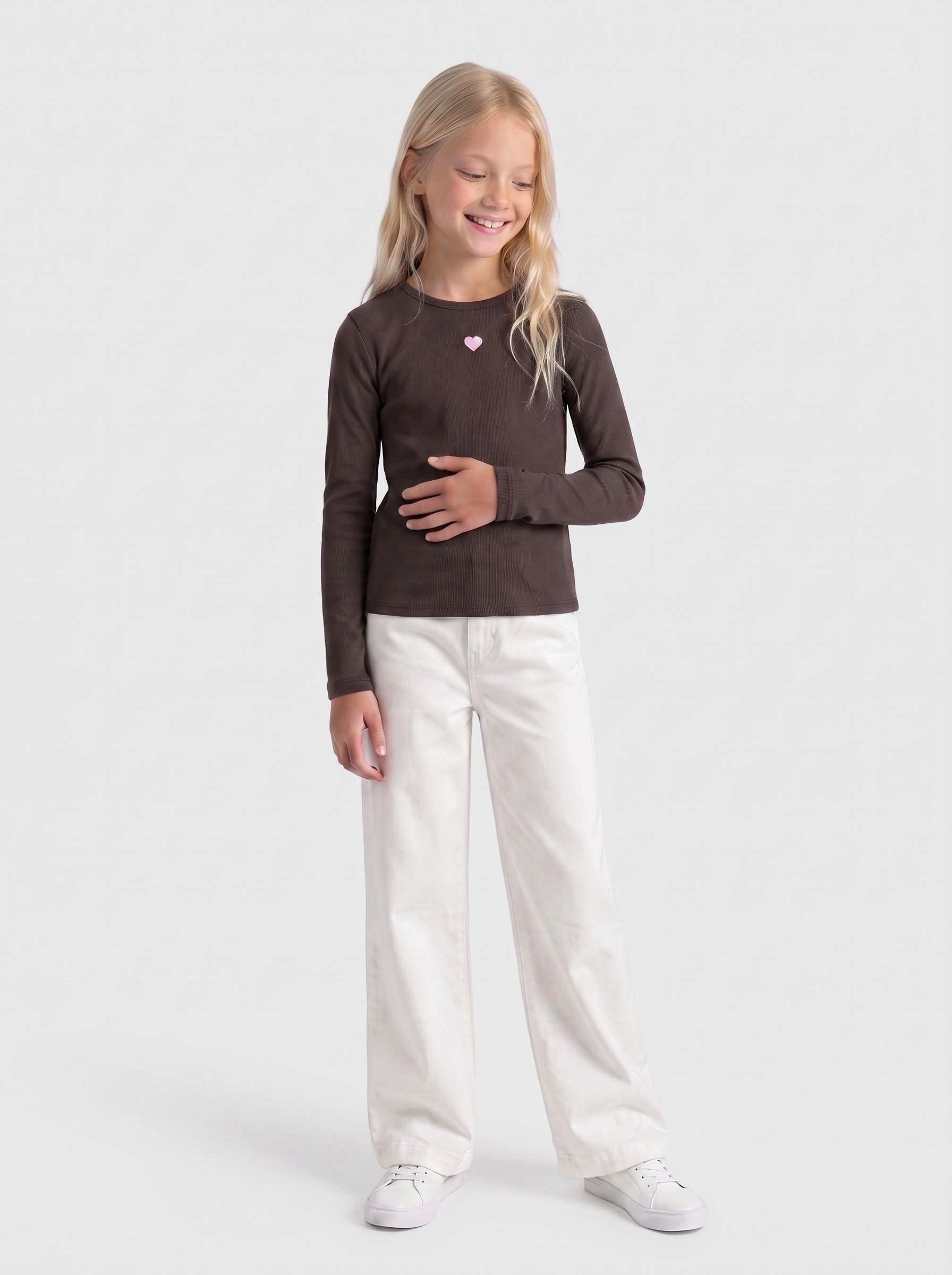 KIDS ONLY Langarmshirt »KOGELVA JUNE EMB L/S TEE JRS« Materialmix,
