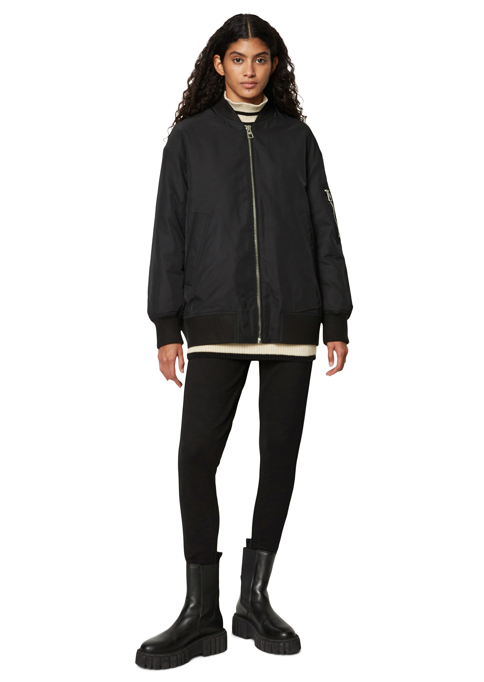 Marc O'Polo Outdoorjacke »aus recyceltem Polyester-Twill«, ohne Kapuze
