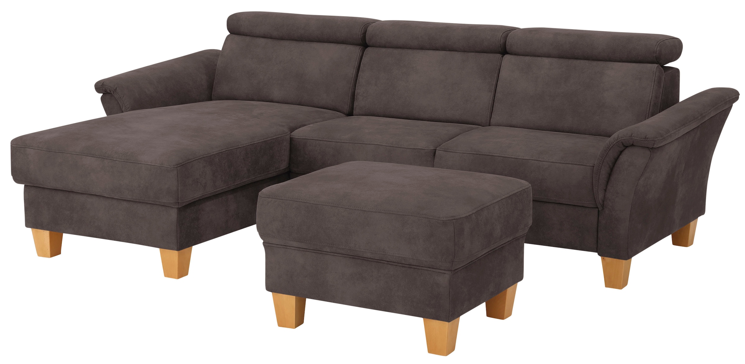 Home affaire Ecksofa »Conville L-Form«, Federkern, wahlweise mit Bettfunktion und Bettkasten bzw. Stauraum