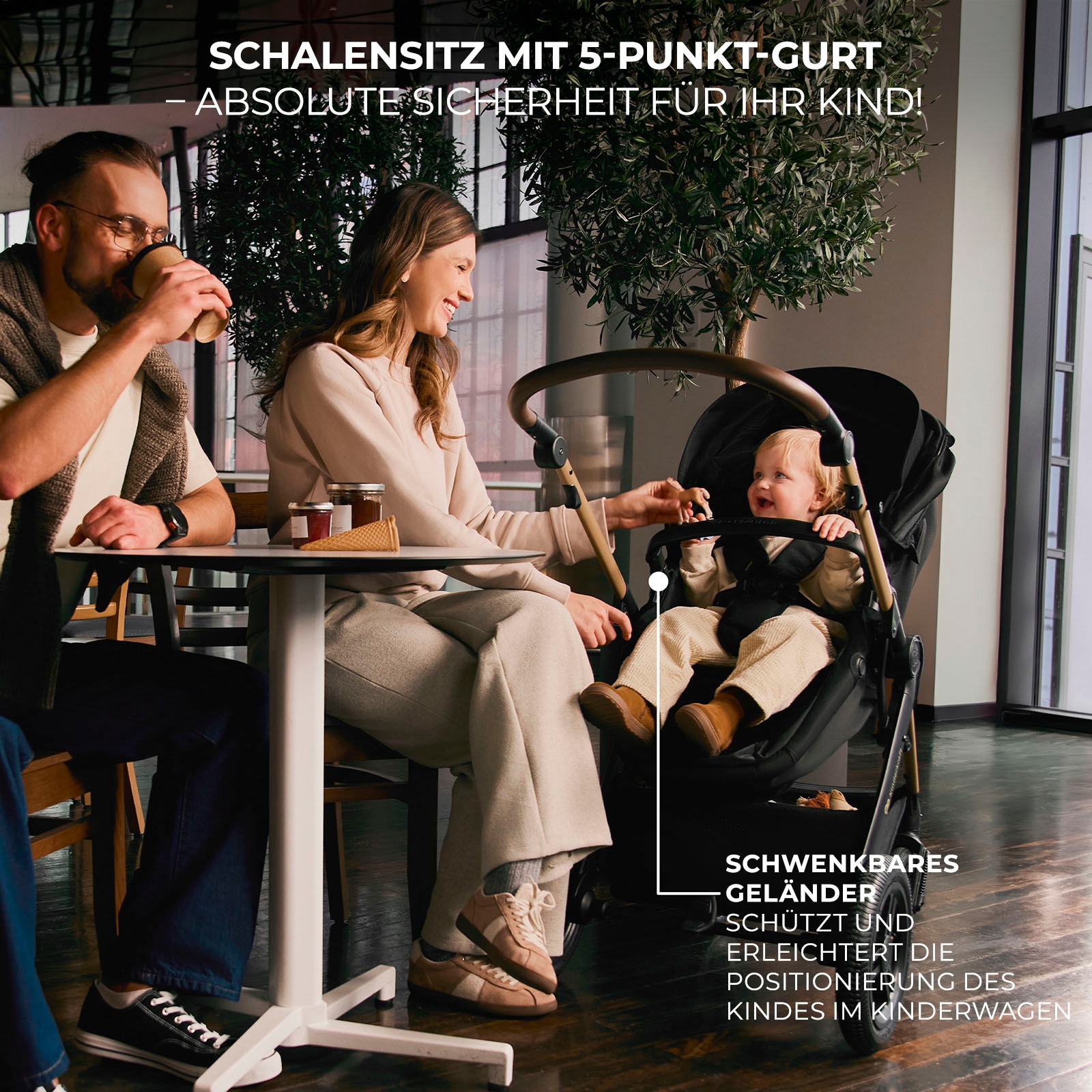 Kinderkraft Kombi-Kinderwagen »MOOV 2 XL«, 27 kg, mit Luftreifen