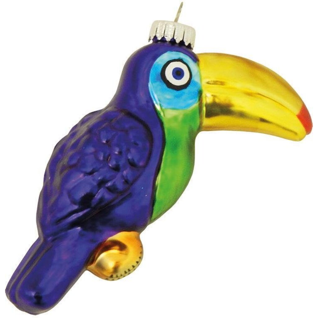 Krebs Glas Lauscha Christbaumschmuck »Bunter Tucan, Weihnachtsdeko, Christbaumschmuck«, (1 tlg.)