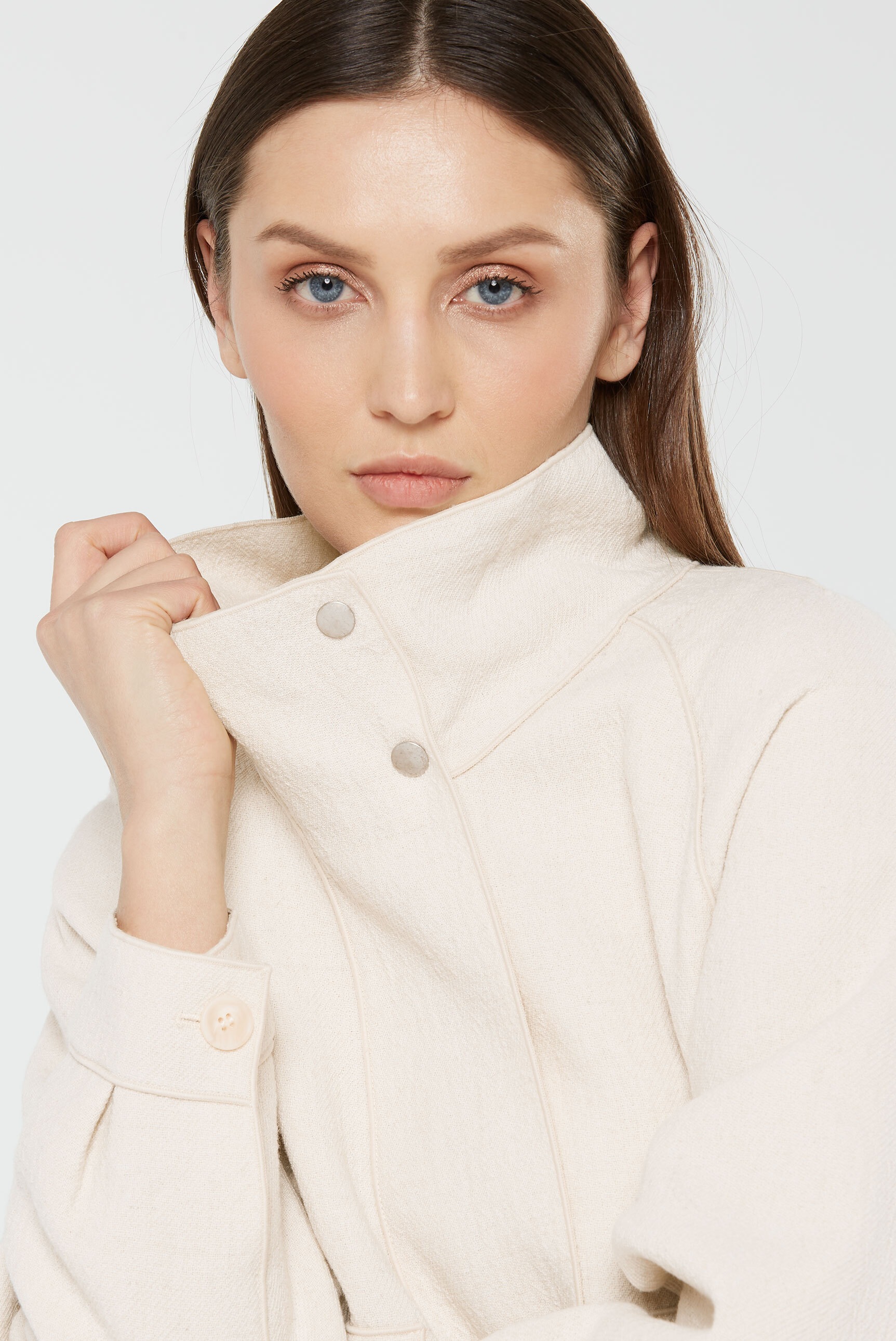 SENSES.THE LABEL Kurzjacke ohne Kapuze mit verstellbaren Druckknopfriegeln am Ärmel