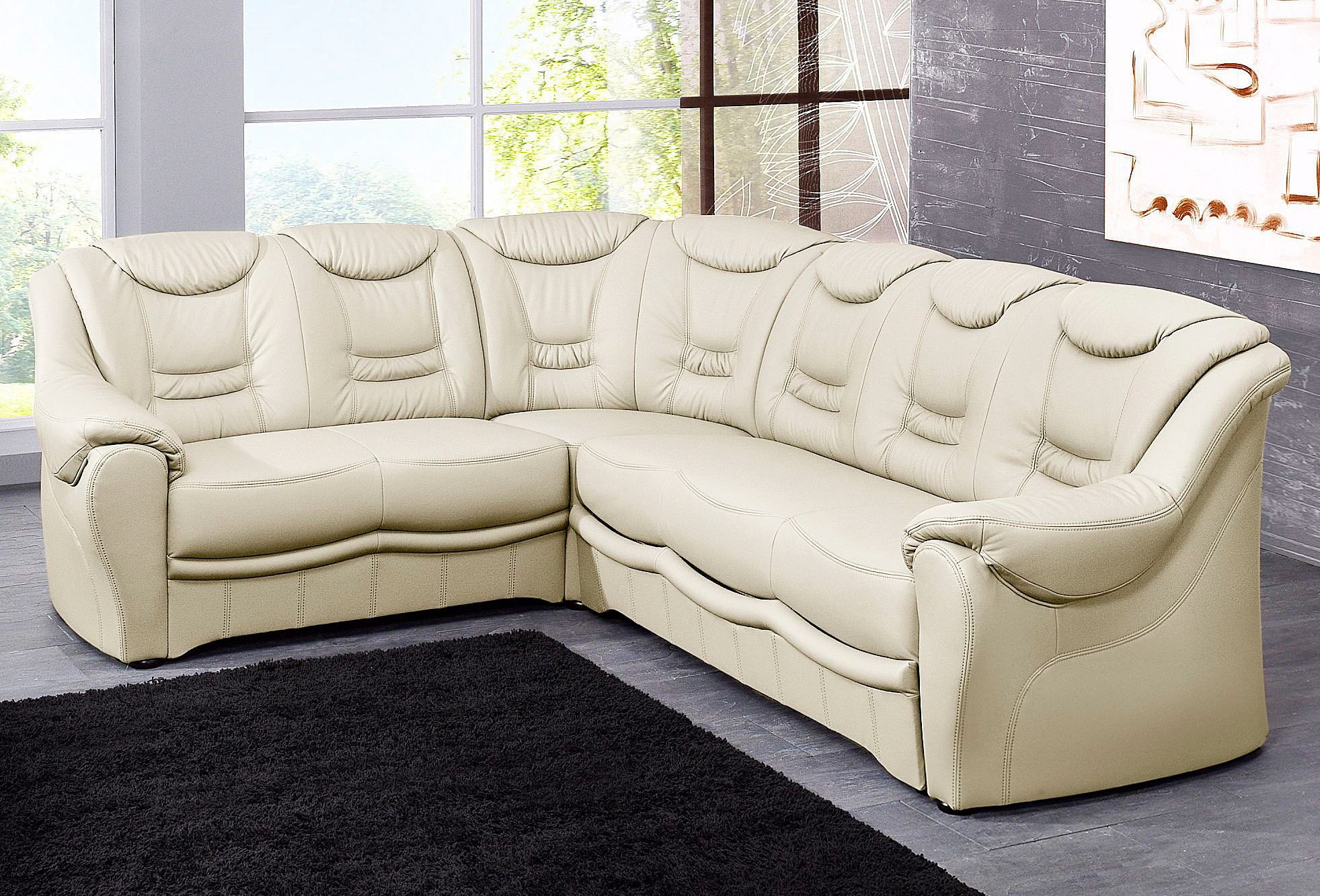 sit&more Ecksofa "Bansin, L-Form, B: 265 cm, Bettfunktion optional, Federkern-Polsterung" Komfortable Sitzhöhe 46 cm, Liegefläche 148 x 198 cm bei Bettfunktion