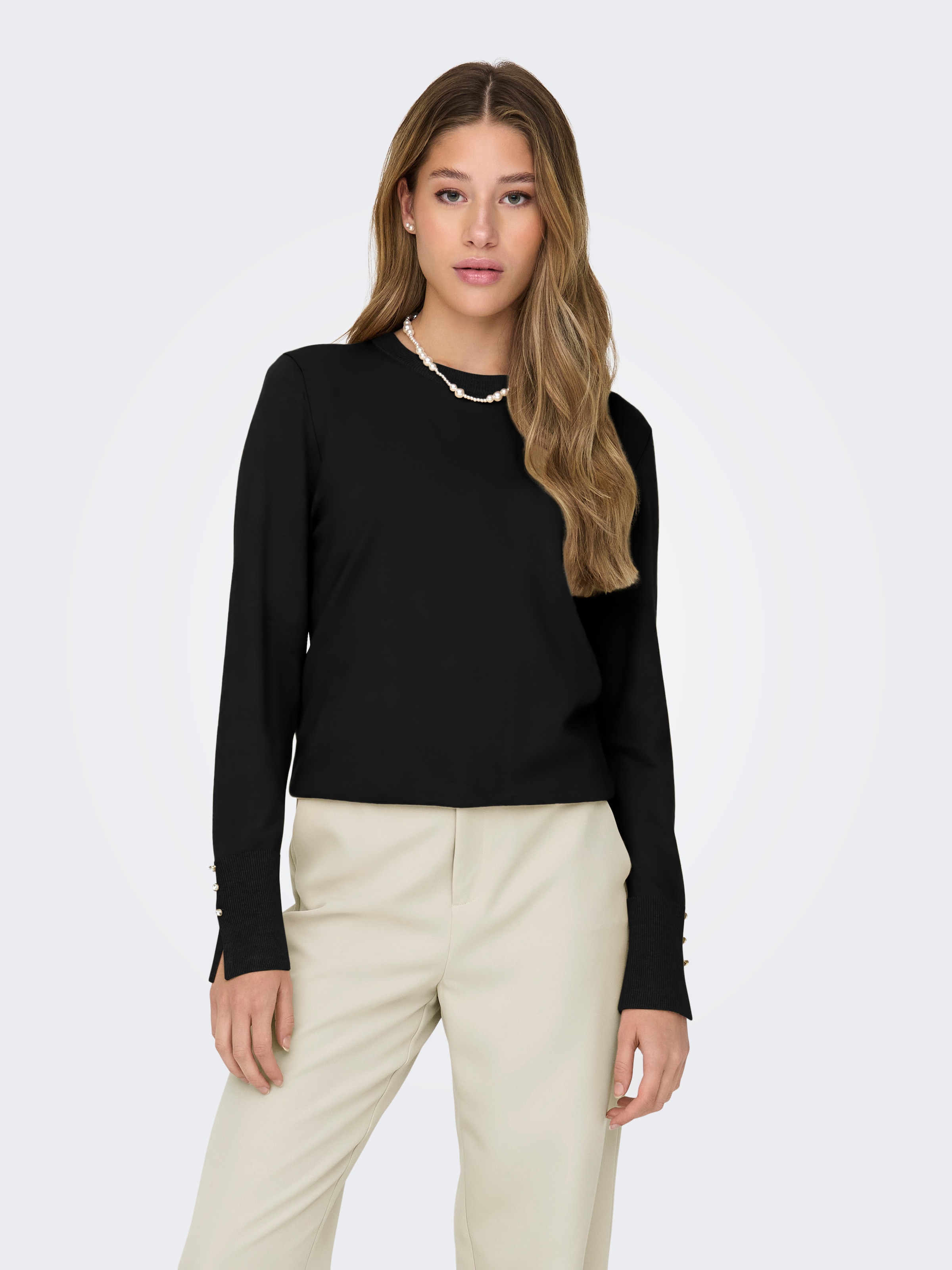 JDY Rundhalspullover "JDYMALOU L/S ON BUTTON PULLOVER KNT NOOS" günstig online kaufen