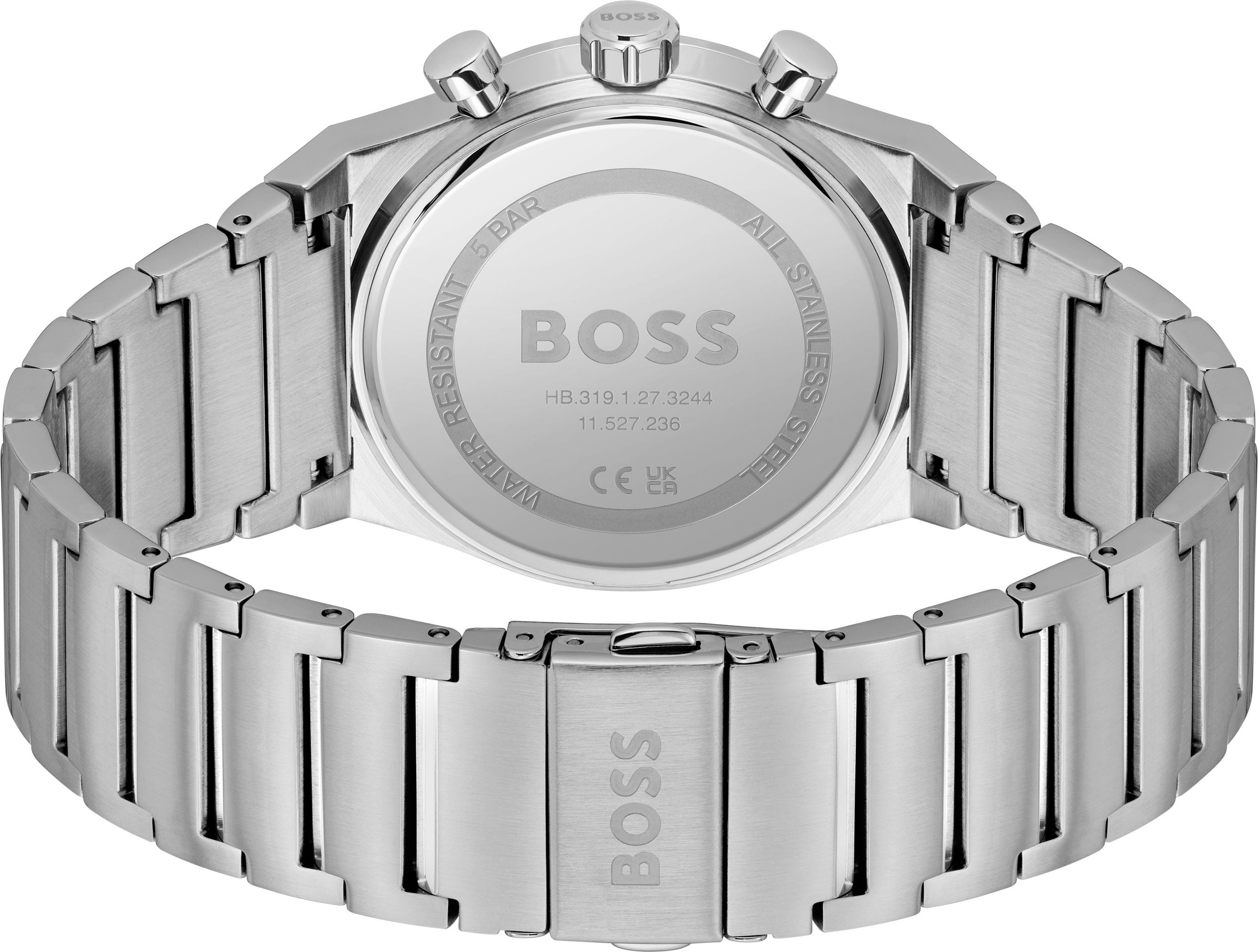 BOSS Chronograph »CANDOR CHRONO«, Quarzuhr, Armbanduhr, Herrenuhr, Edelstahlarmband, analog, Tag