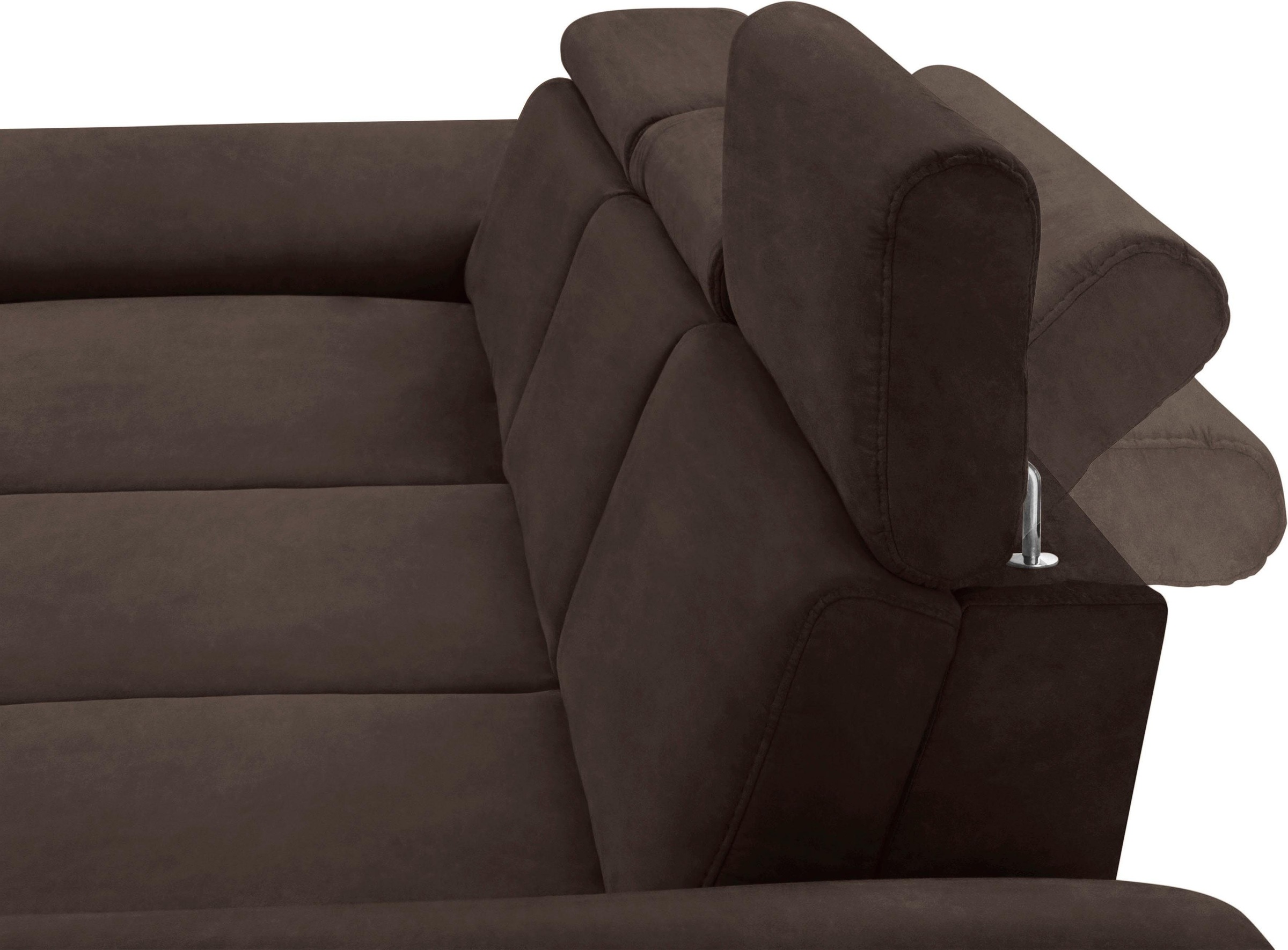 Thumbnail - sit&more Ecksofa "Scorpio L-Form" inklusive Sitztiefenverstellung, wahlweise mit Kopfverstellung