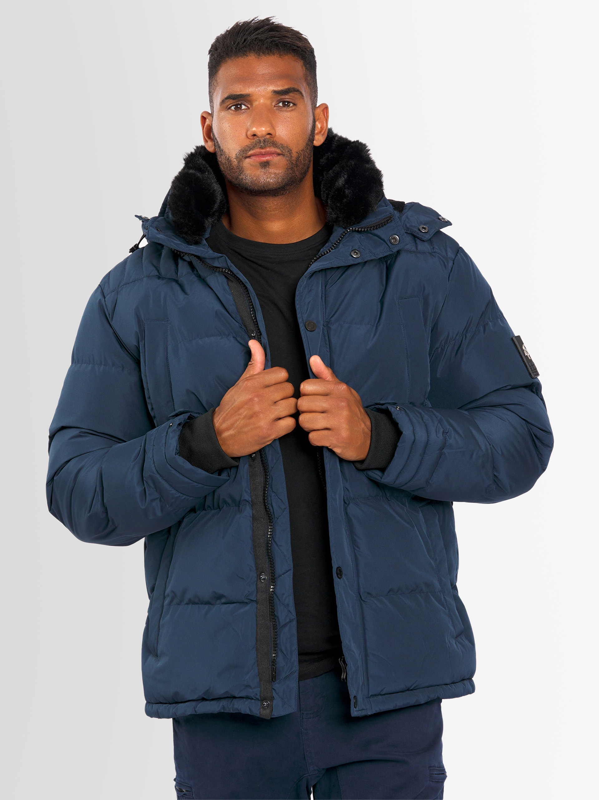 Alessandro Salvarini Winterjacke »ASEzkimo«, mit warmen Teddyfell