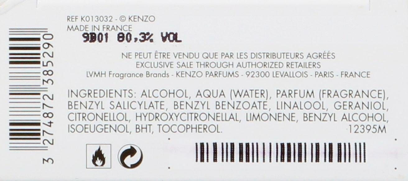 KENZO Eau de Toilette »Homme«, Holzig-würziger, frischer Duft mit Gewürzen, Minze, Vanille, Vetiver.