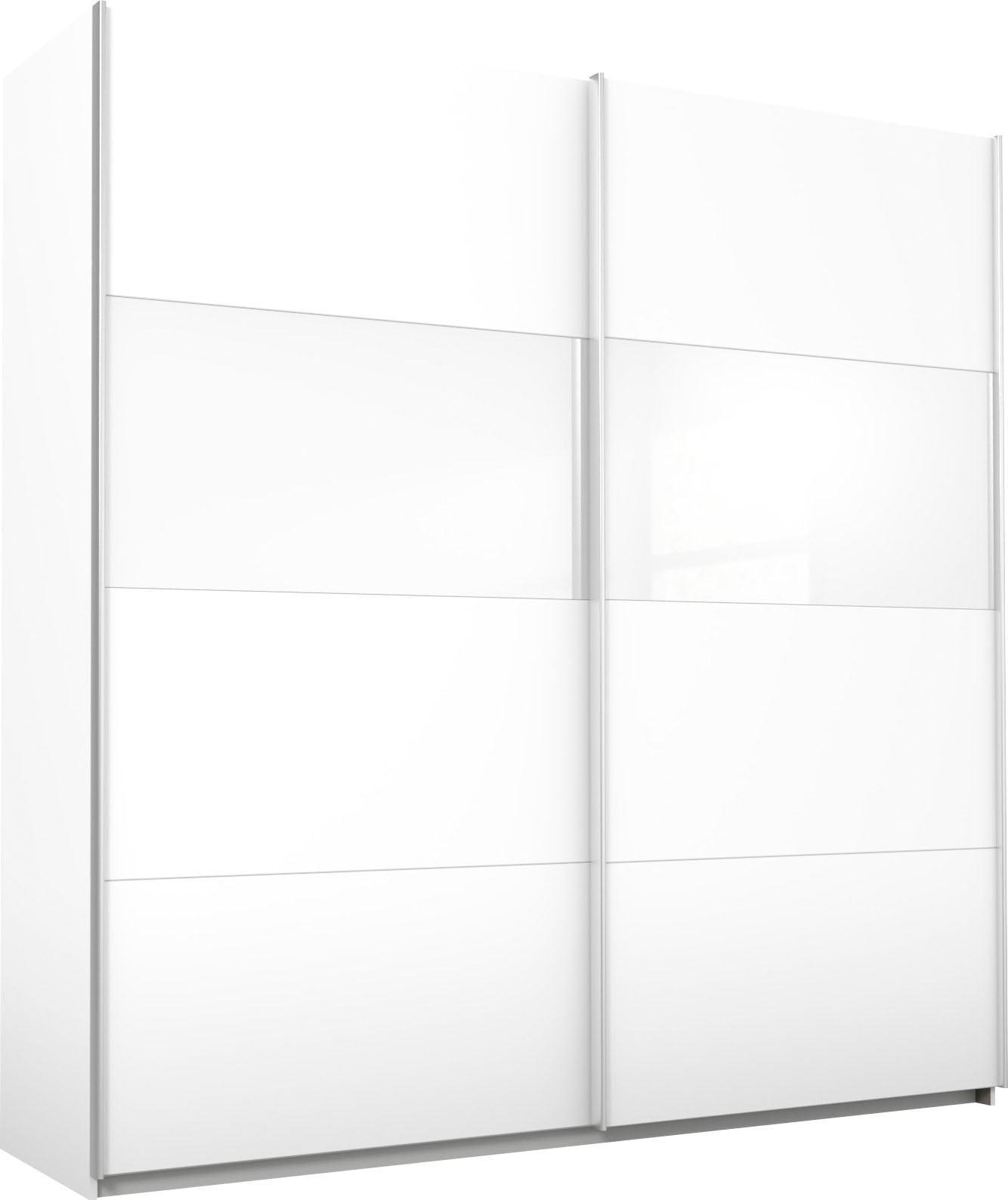 rauch Schwebetürenschrank "Quadra Schrank Schlafzimmerschrank in vielen Breiten" Kleiderschrank Garderobenschrank mit Glaselementen
