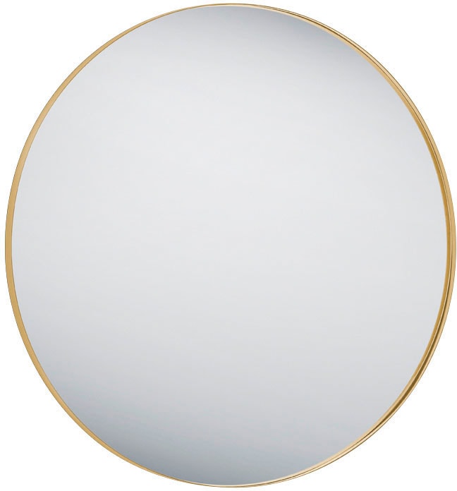 Dekospiegel, B:80cm H:80cm T:2,8cm Ø:80cm, gold, MIRRORS AND MORE, Metall, Spiegel, "Britney", Wandspiegel, rund, Ø 80 cm, Metallrahmen