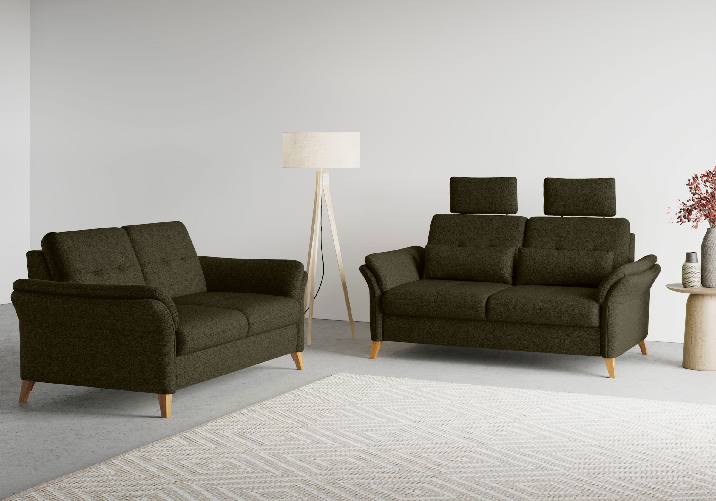 sit&more 3-Sitzer »Göteborg«, inklusive Sitztiefenverstellung und Federkern