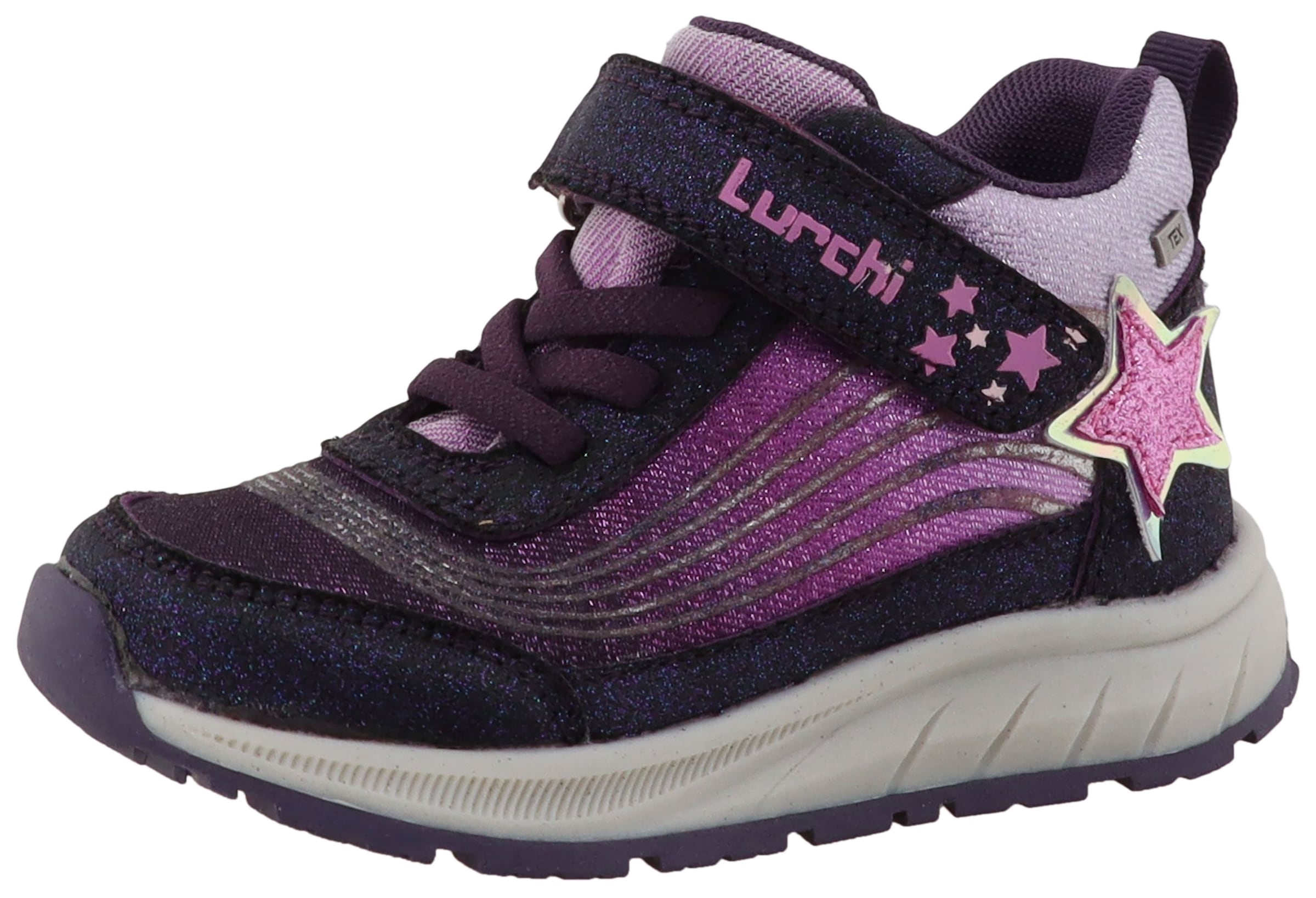 Lurchi Sneaker "Abella 1-TEX" Boots, Klettschuh mit viel Glitzer, Größenschablone zum Download