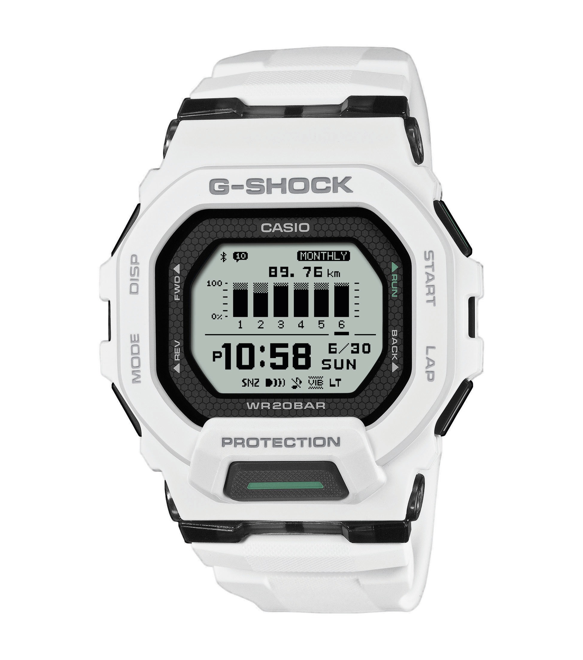 CASIO G-SHOCK Herren Smartwatch "GBD-200-1ER"weiß, Smartwatches, Quarzuhr, Armbanduhr, Herrenuhr, Training Planner, Training Log