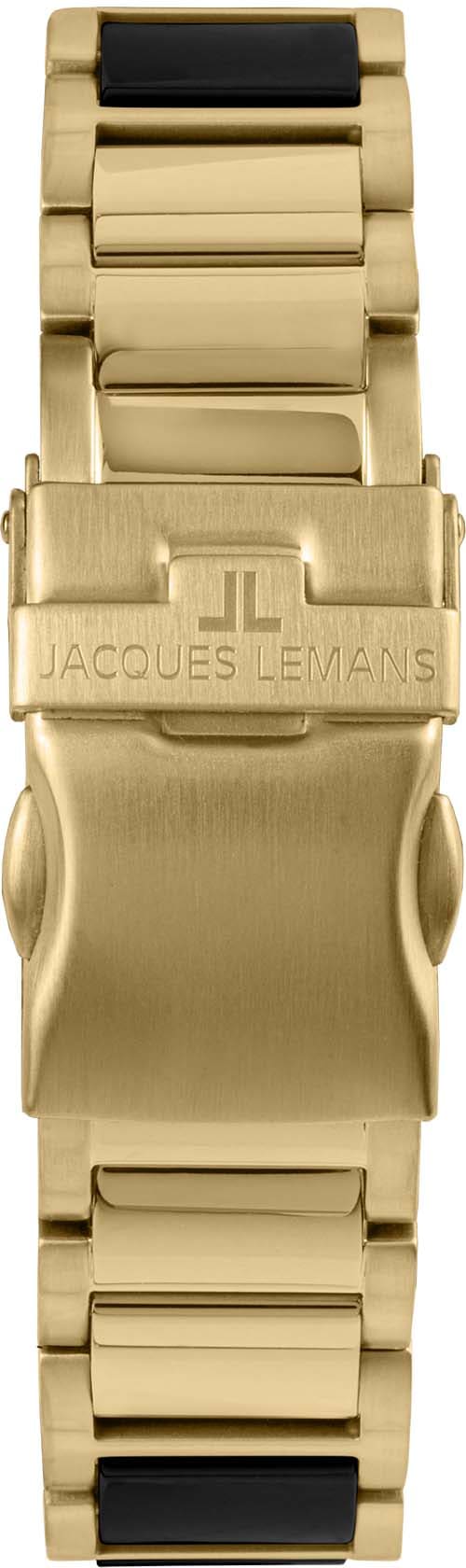 Jacques Lemans Keramikuhr »Liverpool, 42-12G«, Quarzuhr, Armbanduhr, Damenuhr, Datum, Leuchtzeiger