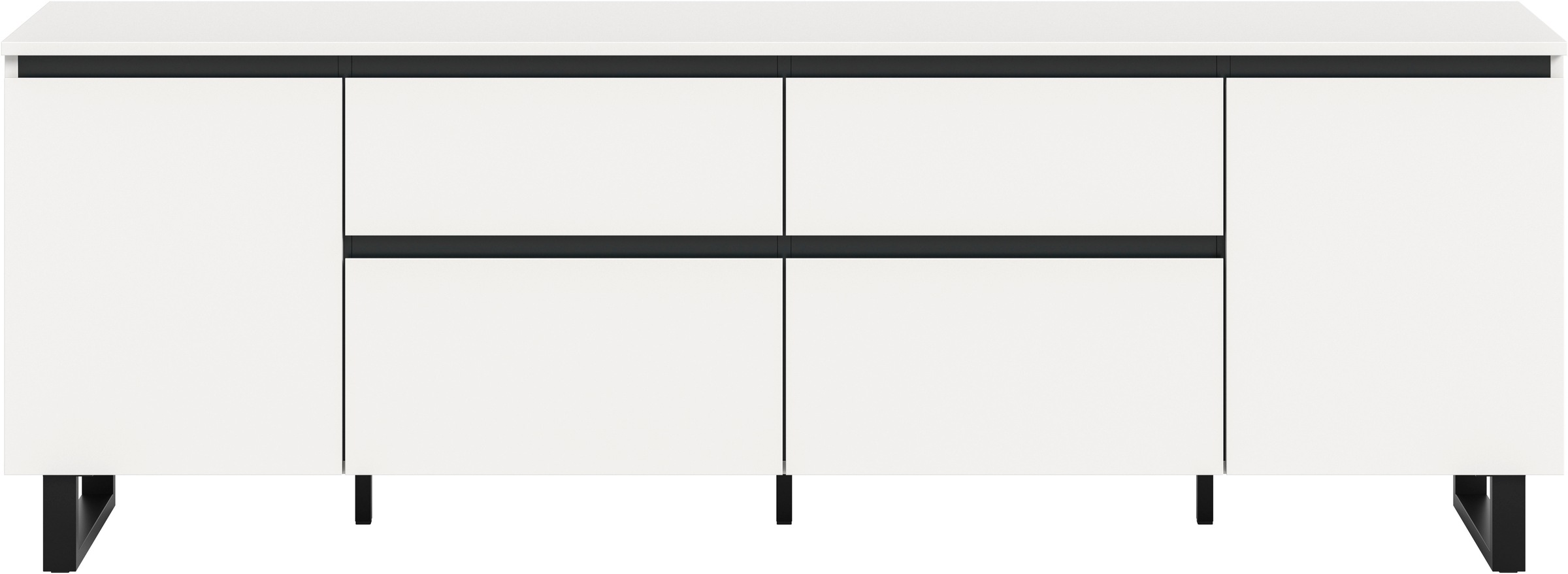 Thumbnail - INOSIGN Lowboard "TOMA, 188cm breit, Metall-Kufen-Fuß, 2 Türen, 2 Schubkästen,2 Klappen" TV-Lowboard, Mediaschrank, Medi...