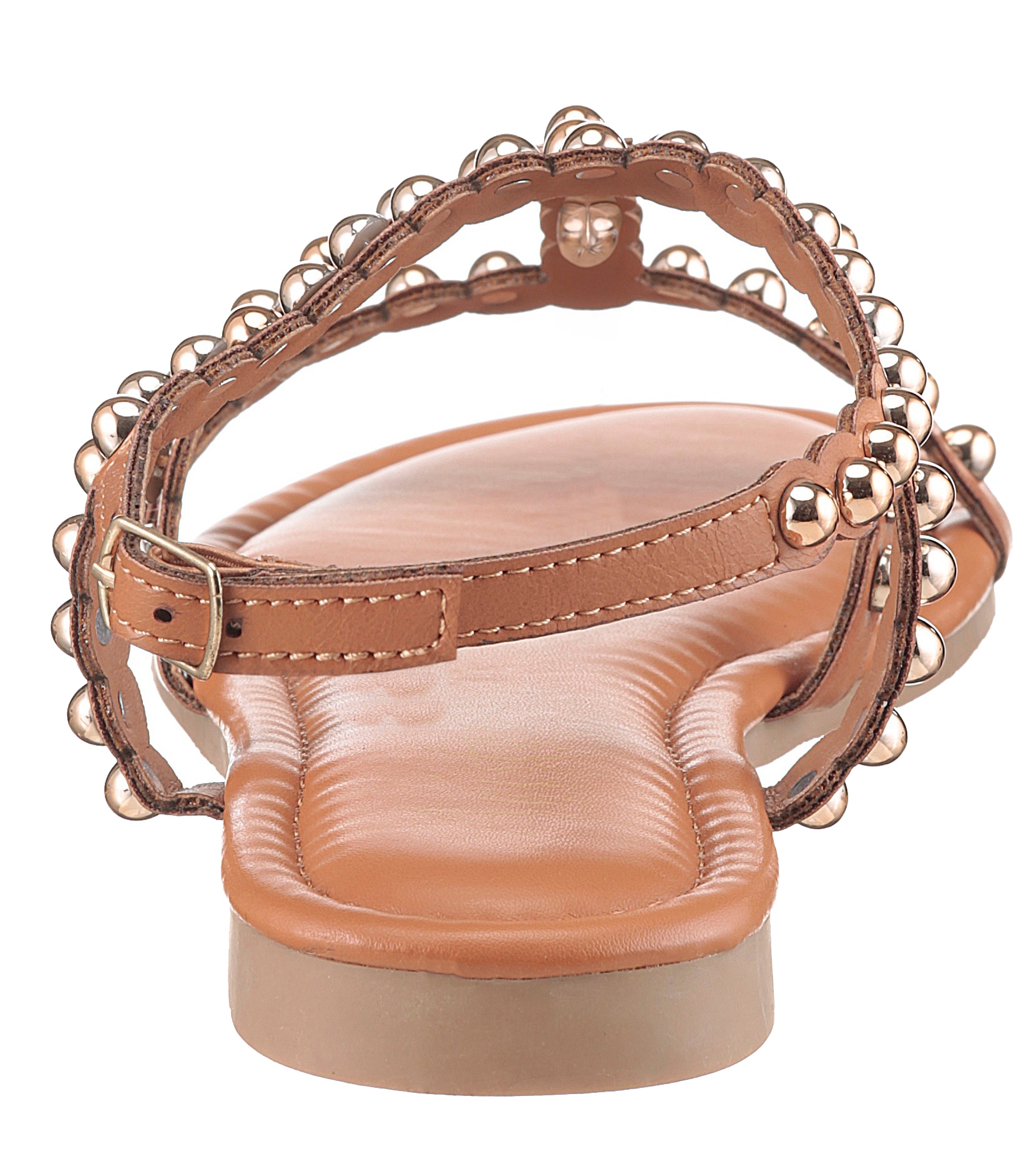 Aniston SHOES Riemchensandale, Sommerschuh, Sandale, Blockabsatz, Zierperlen - NEUE KOLLEKTION