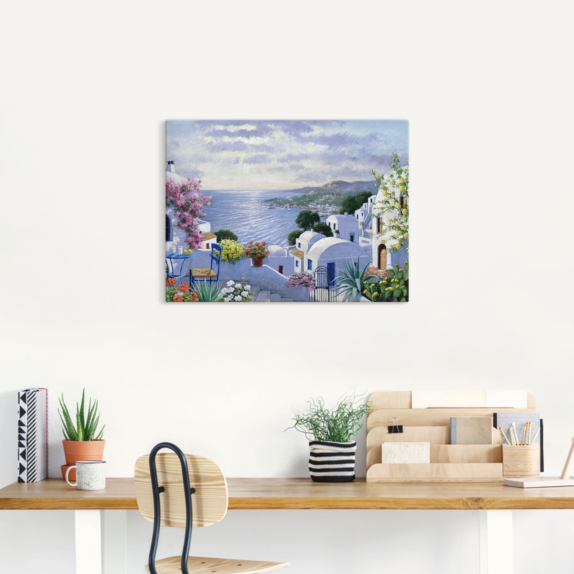 Thumbnail - Artland Wandbild "Funkelndes Griechenland" Gewässer 1 Stk. tlg. als Leinwandbild, Poster in verschied. Größen