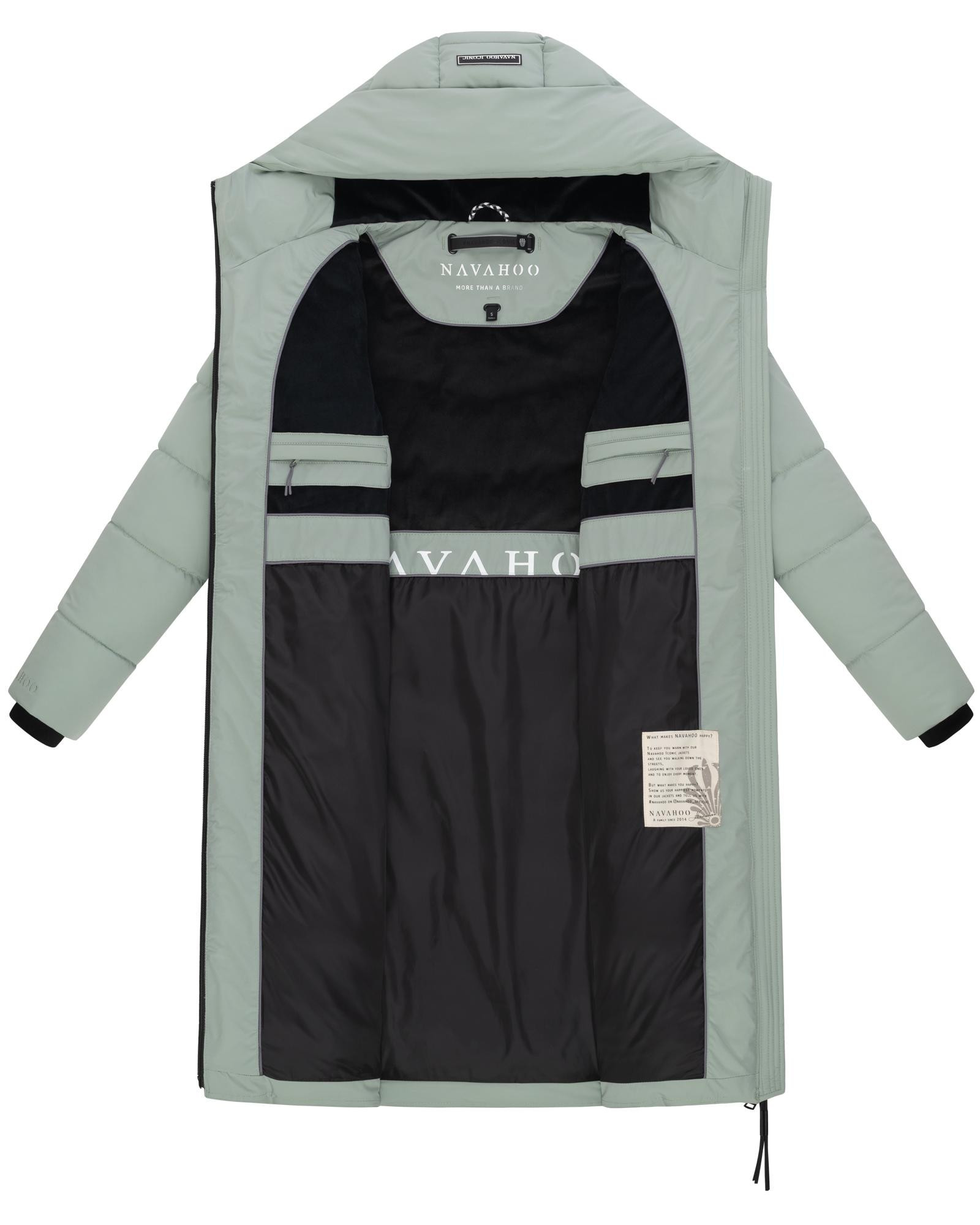 Navahoo Steppmantel »Schokokuss XIV«, Warmer Damen gesteppter Wintermantel mit Kapuze