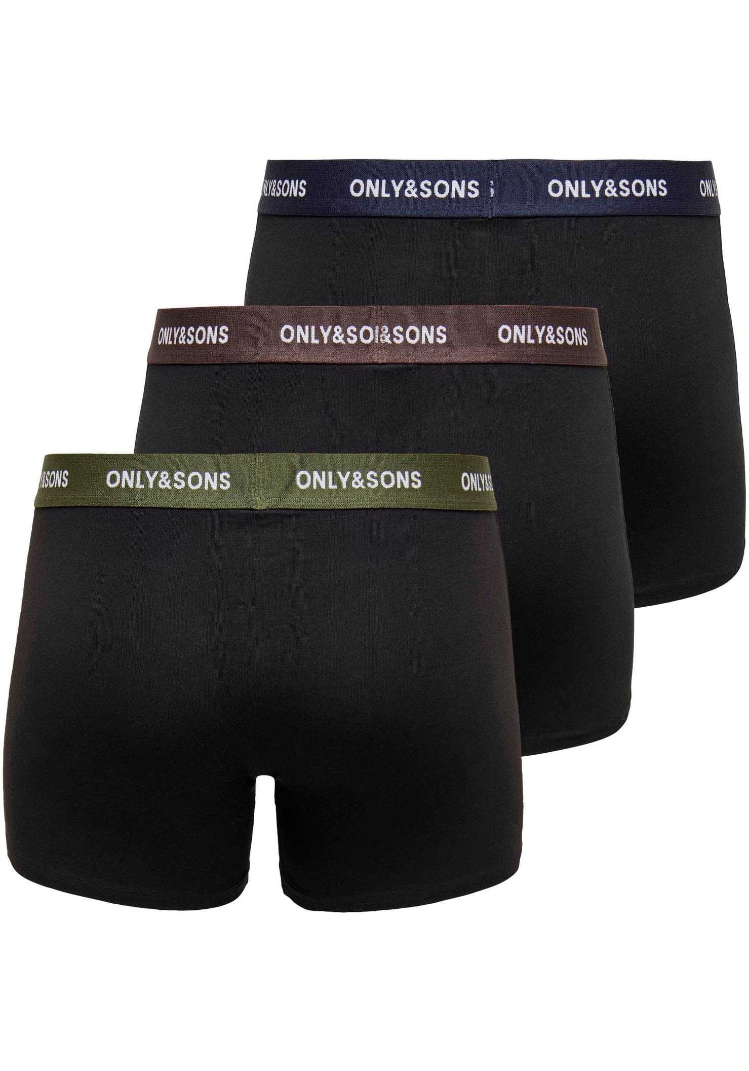 ONLY & SONS Trunk »ONSFITZ SOLID BLACK TRUNK 3PACK3854 NOOS«, (Packung, 3 St.)