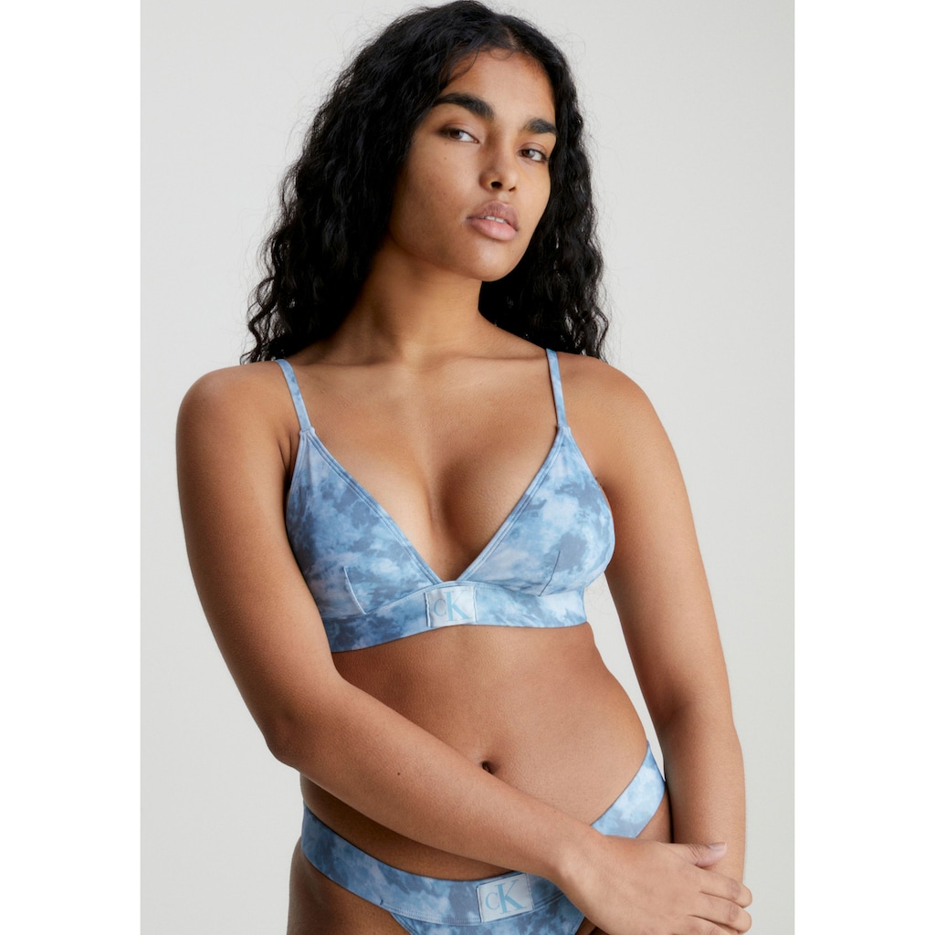 Calvin Klein Swimwear Triangel-Bikini-Top »FIXED TRIANGLE-RP-PRINT«, mit Calvin Klein Markenlabel