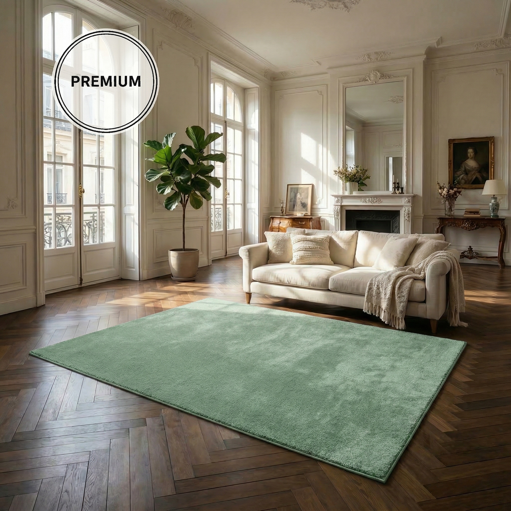 OTTO home Teppich »Cali, in Standard- und Premium-Qualität, 13 mm oder 16 mm Höhe« rechteckig Uni-Farben, kuschelig, & weich, waschbar, Wohnzimmer, Schlafzimmer