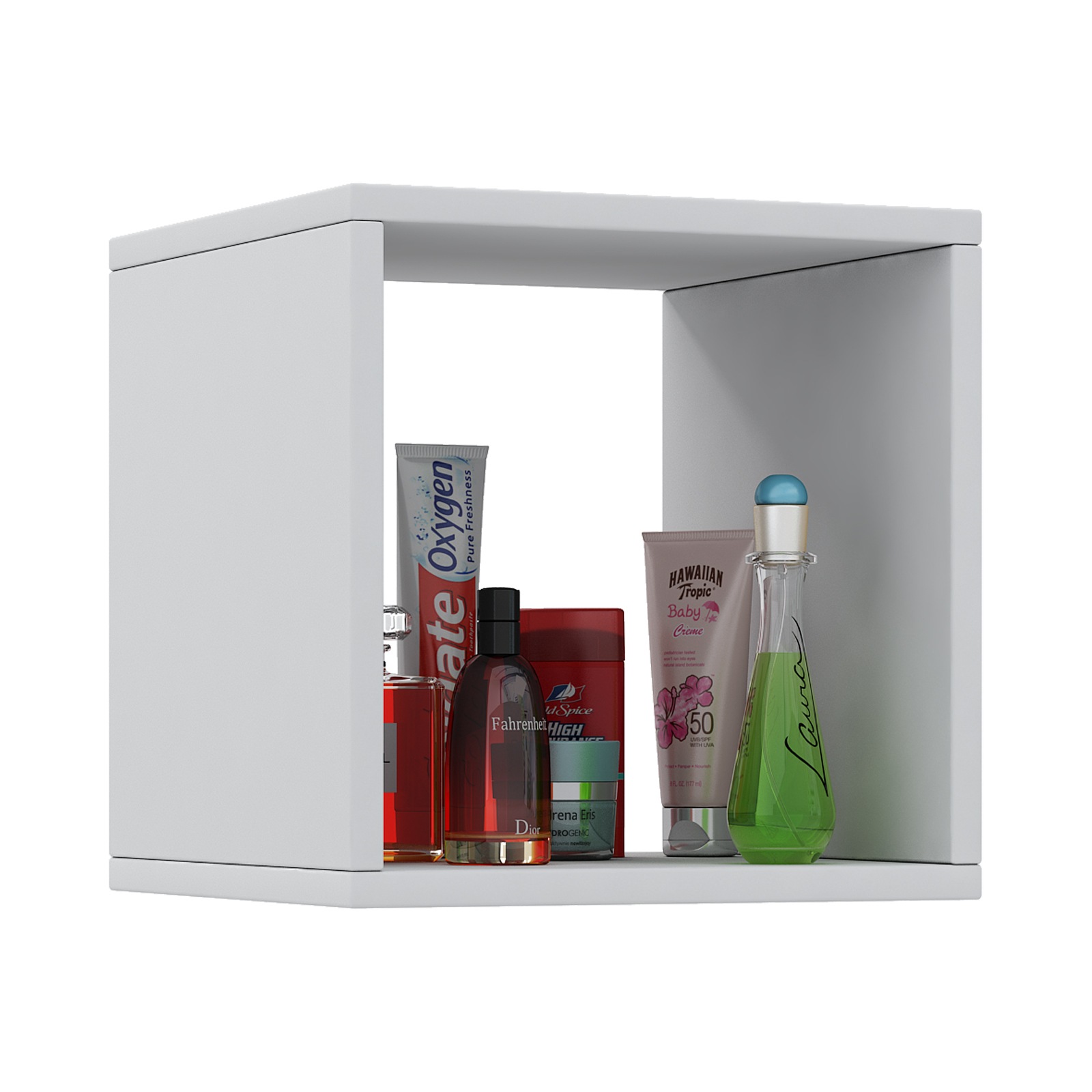 Midischrank VCM, B:31cm T:30cmweiß, Obermaterial: 100% Holz Wood., Badezimmer, Schränke, "Wandregal Badregal Hängeregal Wandboard Benos"