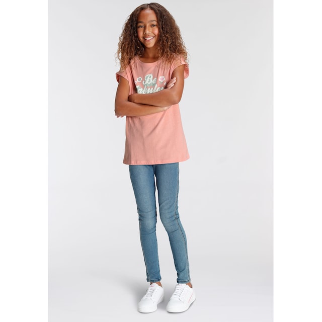 KIDSWORLD T-Shirt »Be fabulous«, in weiter legerer Form ▷ für | BAUR