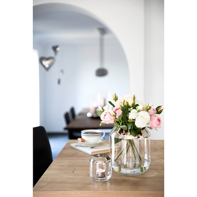 Fink Teelichthalter »SMILLA«, Windlicht aus mundgeblasenem Glas, auch als Vase  nutzbar, Höhe 21 cm | BAUR