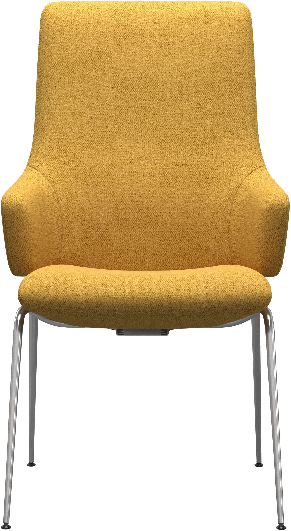 Stressless® Polsterstuhl »Laurel«, ROHLEDER Stoff Q2 FARON, High Back mit Armlehne, Größe L, mit Beinen aus Stahl in Chrom matt