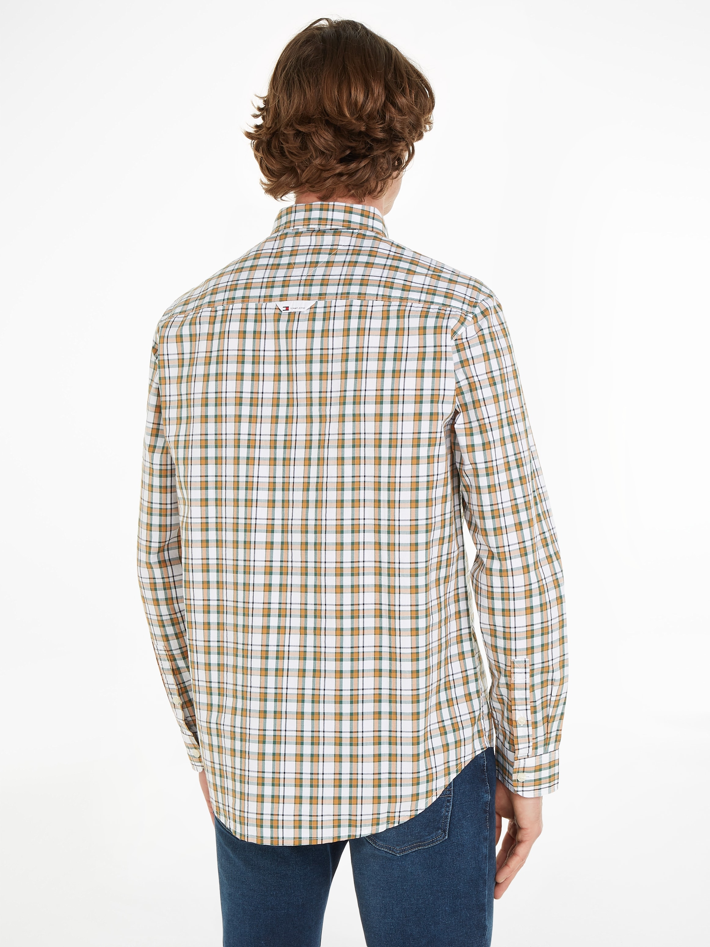 Tommy Jeans Karohemd »TJM REG ESSENTIAL CHECK SHIRT«, mit Logostickerei