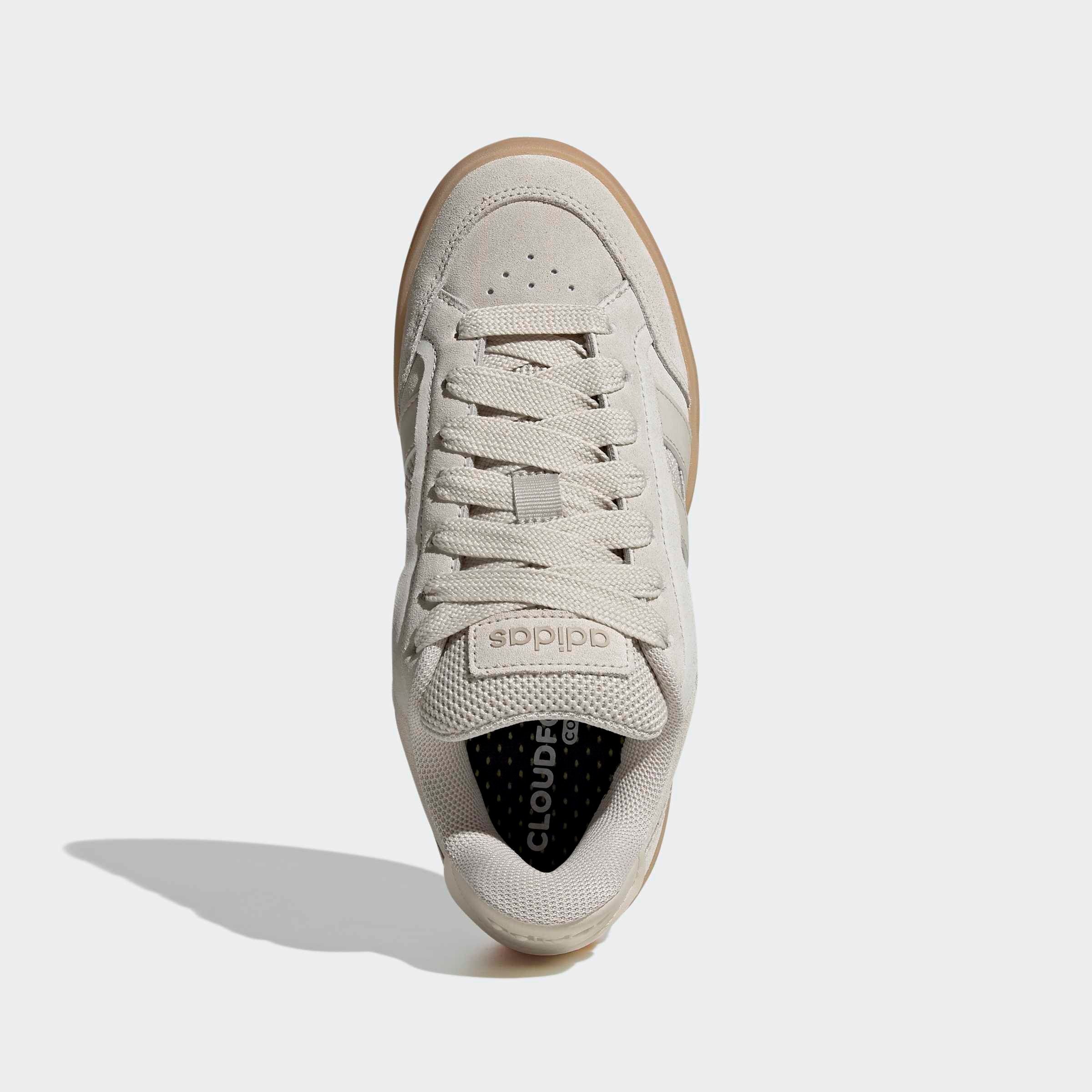 Sneaker ADIDAS SPORTSWEAR "GRAND COURT ALPHA", Damen, Gr. 42,5, alumina, alumina, wonder beige, Leder, Synthetik, Schuhe Sneaker, inspiriert vom Design des adidas campus 00 3