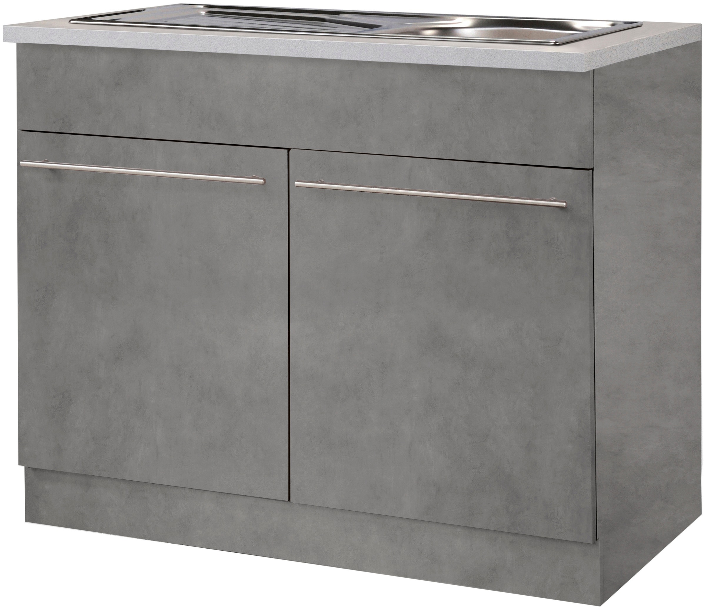 wiho Küchen Spülenschrank "Chicago, TOPSELLER" 100 cm breit, inkl. Einbausp günstig online kaufen