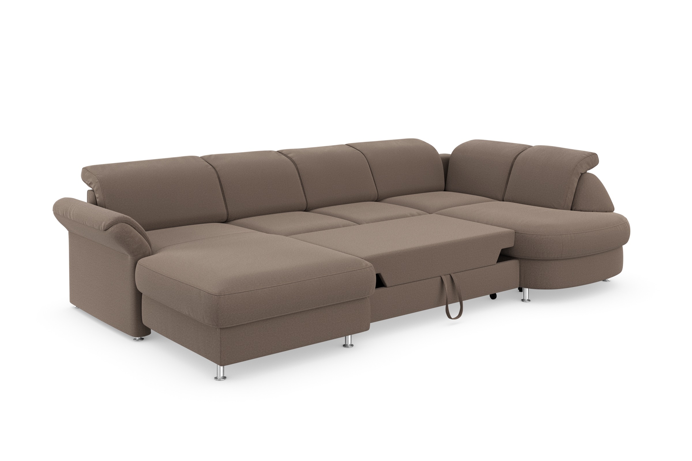 sit&more Wohnlandschaft »Apulia U-Form«, wahlweise Bettfunktion, Bettkasten und Kopf- und Armteilverstellung