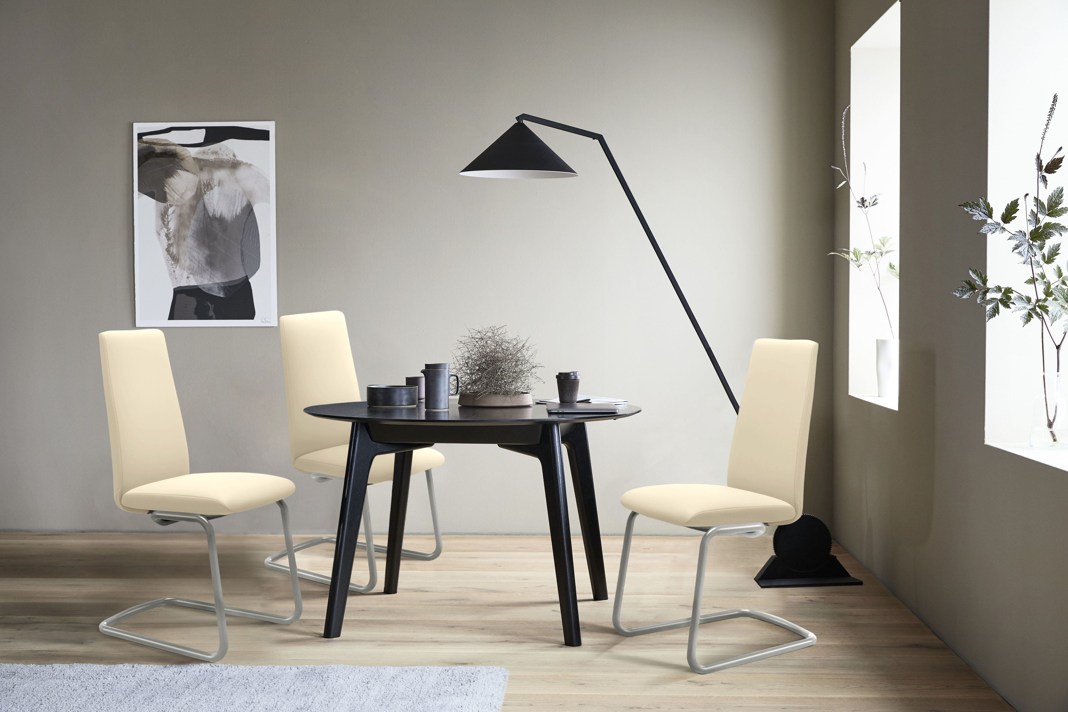 Stressless Polsterstuhl "Laurel" () High Back, Größe M, mit Beinen aus Stahl in Chrom glänzend
