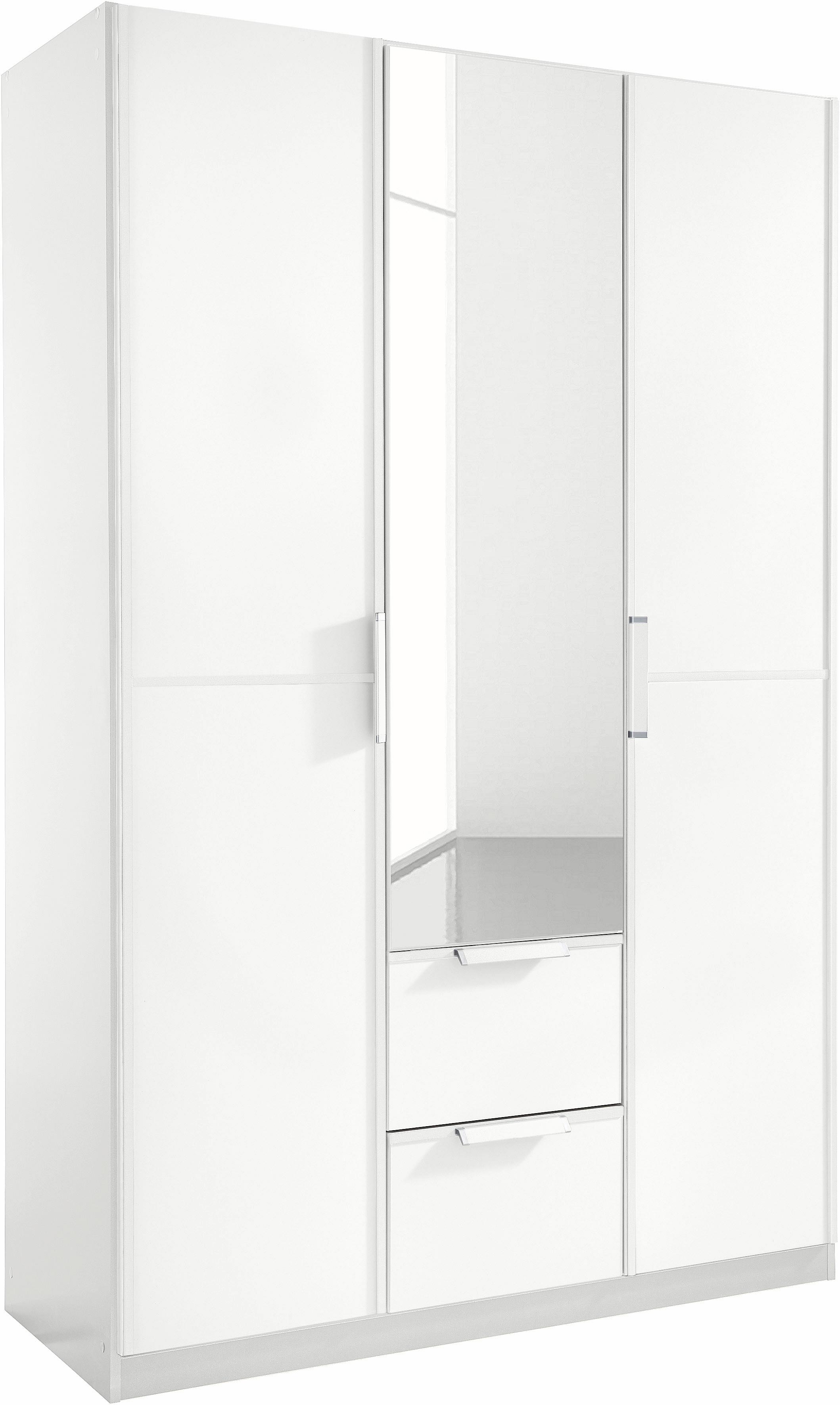 rauch Kleiderschrank "Schrank Drehtürenschrank Garderobe Ankleide Schlafzimmer ESSENSA" Breiten: 136/181/226/271 cm, Höhen 210/229 cm, voll aufgelegte Spiegeltüren, 2 große Schubladen MADE IN GERMANY