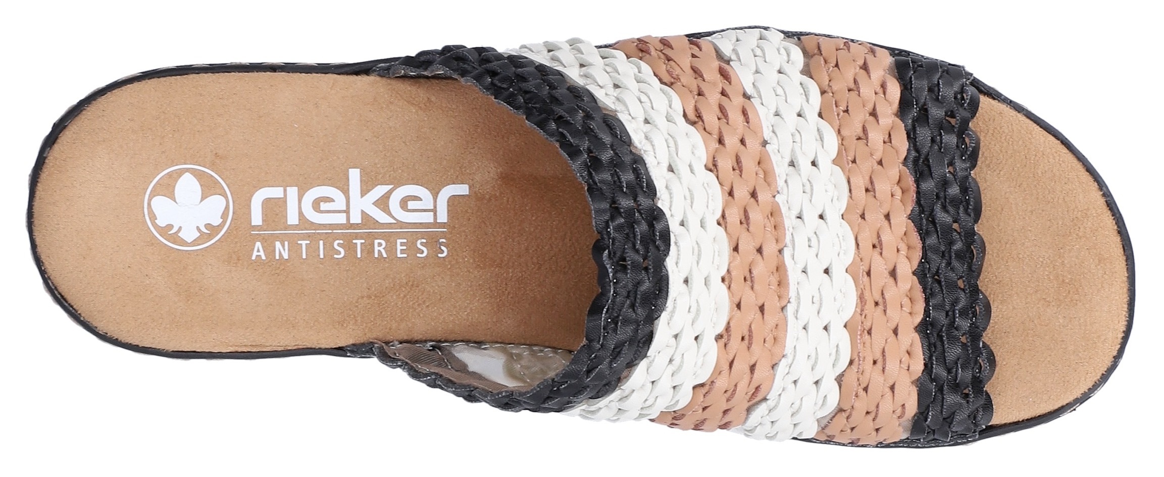 Rieker Pantolette  Sommerschuh, Urlaubsschuh, Keilpantolette zum Schlupfen