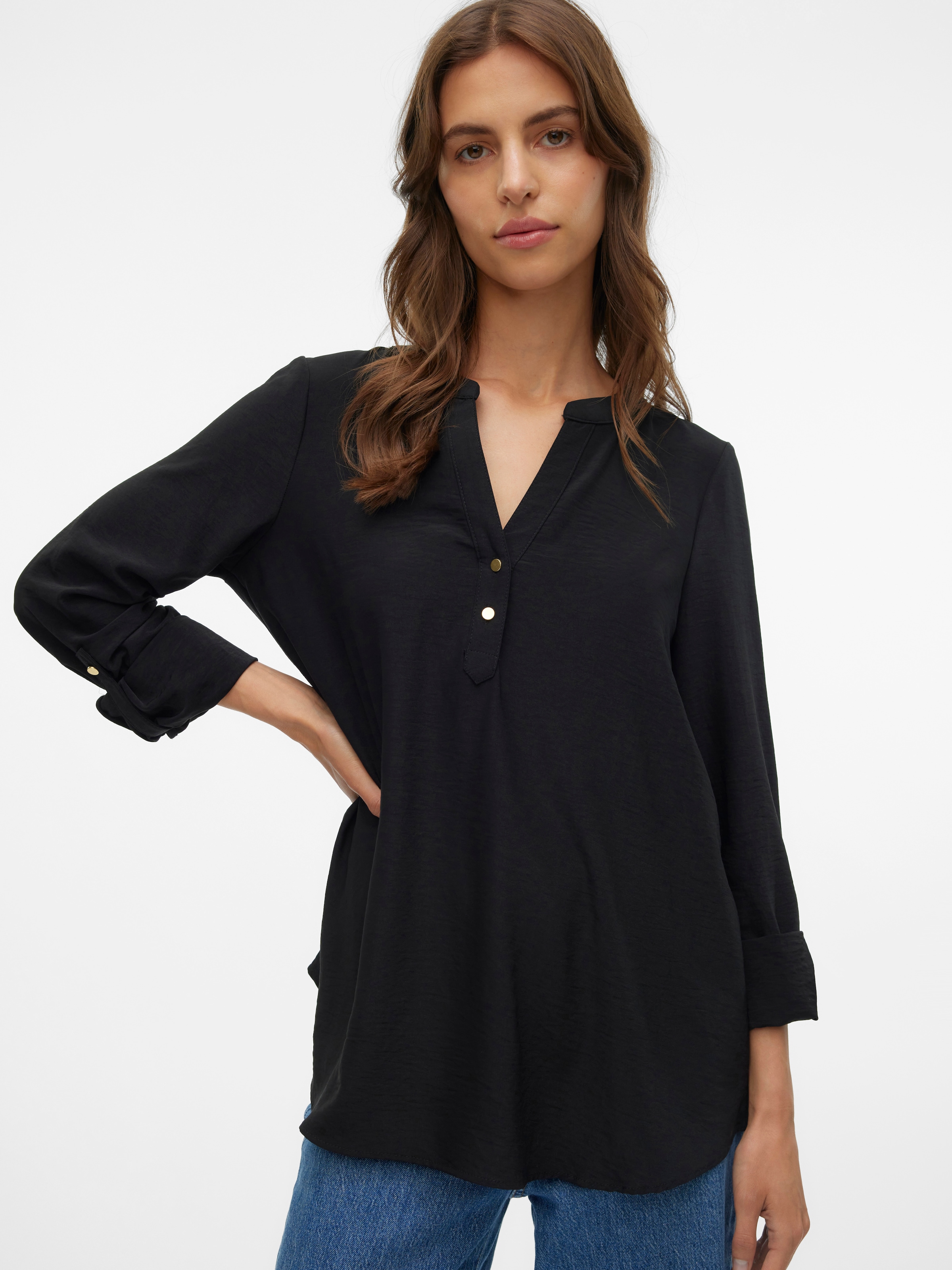 Vero Moda Blusenshirt "VMANI LS TOP WVN GA NOOS" günstig online kaufen