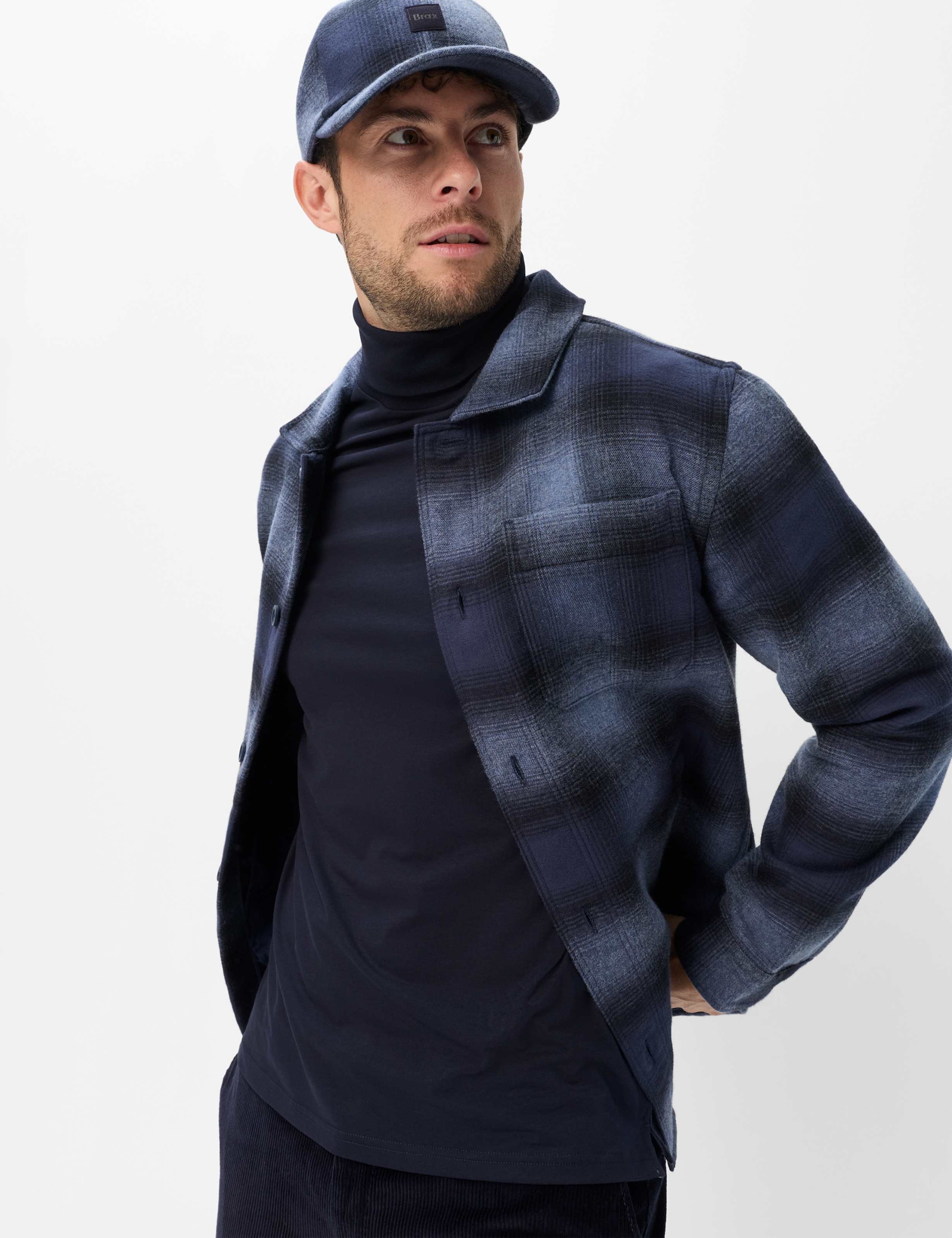 Brax Sweatjacke »Style SANTIAGO« Flanell: Kariertes Overshirt im Baumwollmix