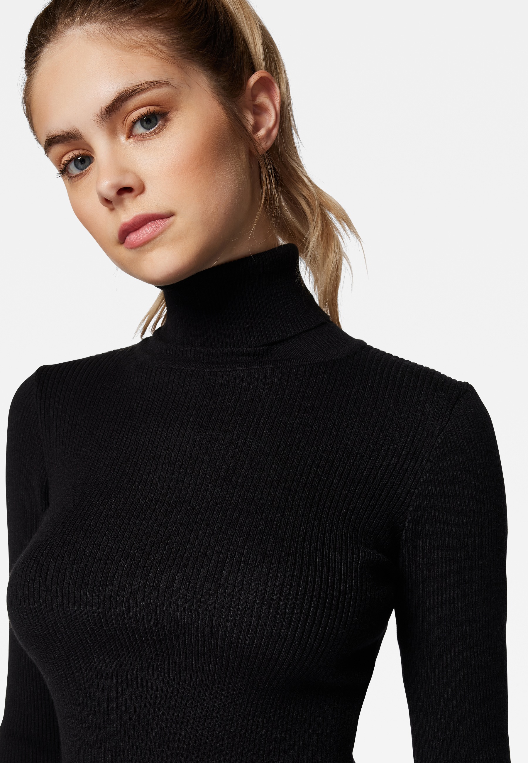 Mavi Stehkragenpullover »HIGH NECK SWEATER«, Verkürztes High Neck Sweater