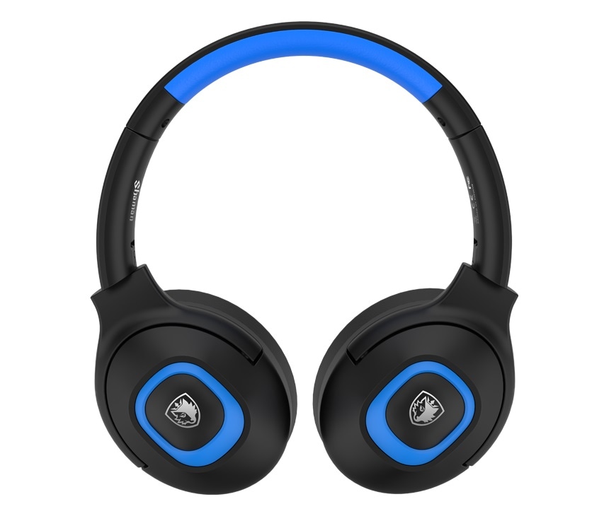 Sades Gaming-Headset »Shaman SA-724 Gaming Headset, schwarz/blau, USB, kabelgebunden«, Mikrofon abnehmbar, Stereo, Over Ear, PC, PST, XBox, Nintendo Switch, VR, Phone