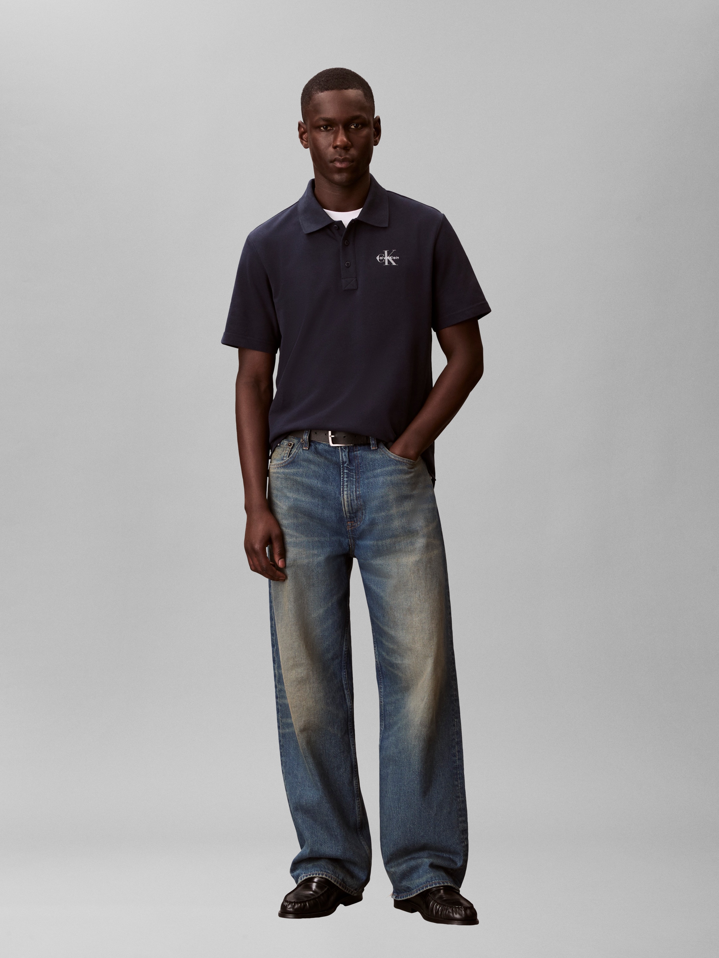 Calvin Klein Jeans Poloshirt »EASY MONOLOGO CASUAL PIQUE« Regular fit mit Polokragen