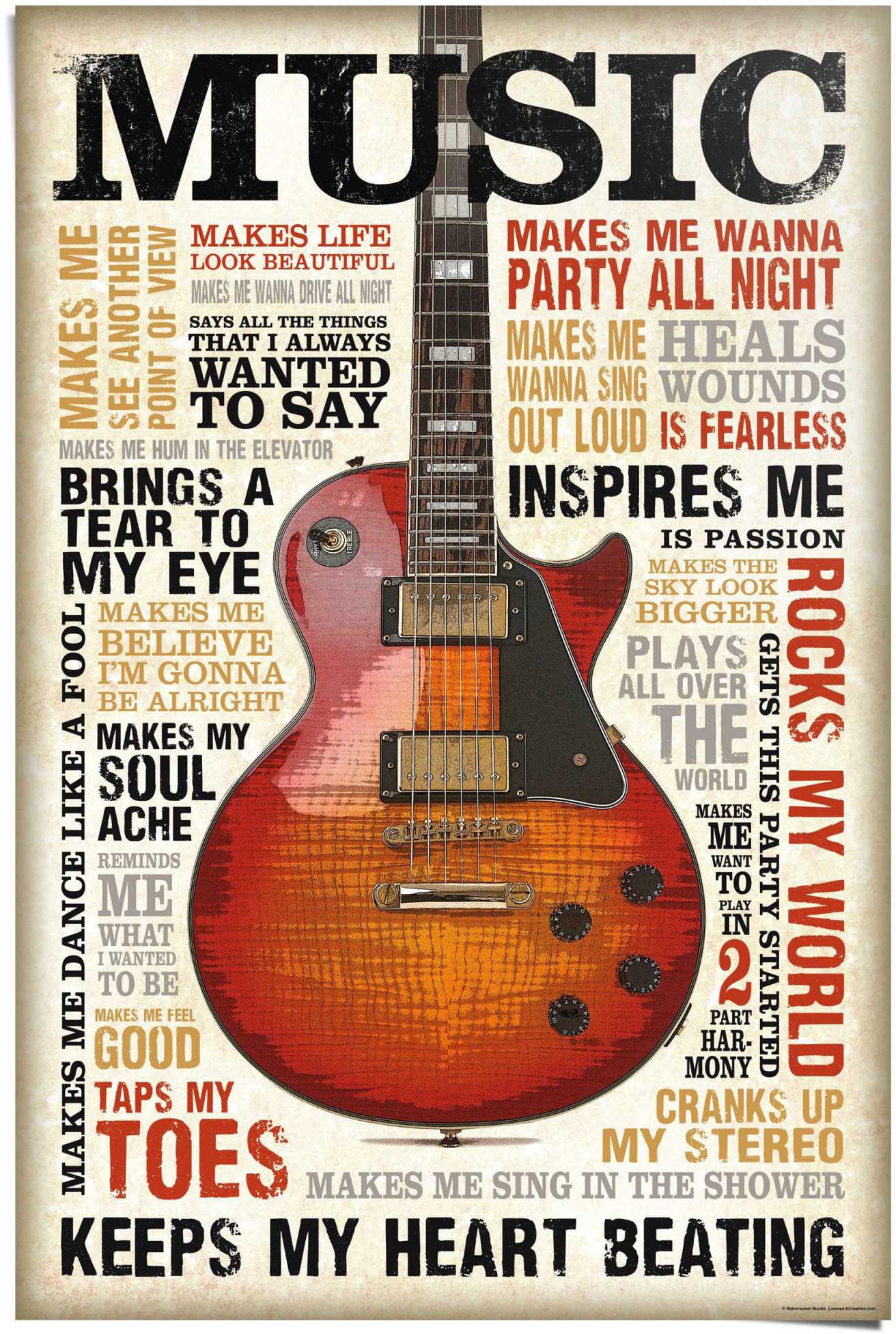 Reinders! Poster »Music is Passion«, (1 St.)