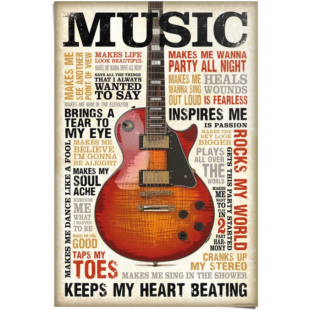 Reinders! Poster »Music is Passion«, (1 St.)