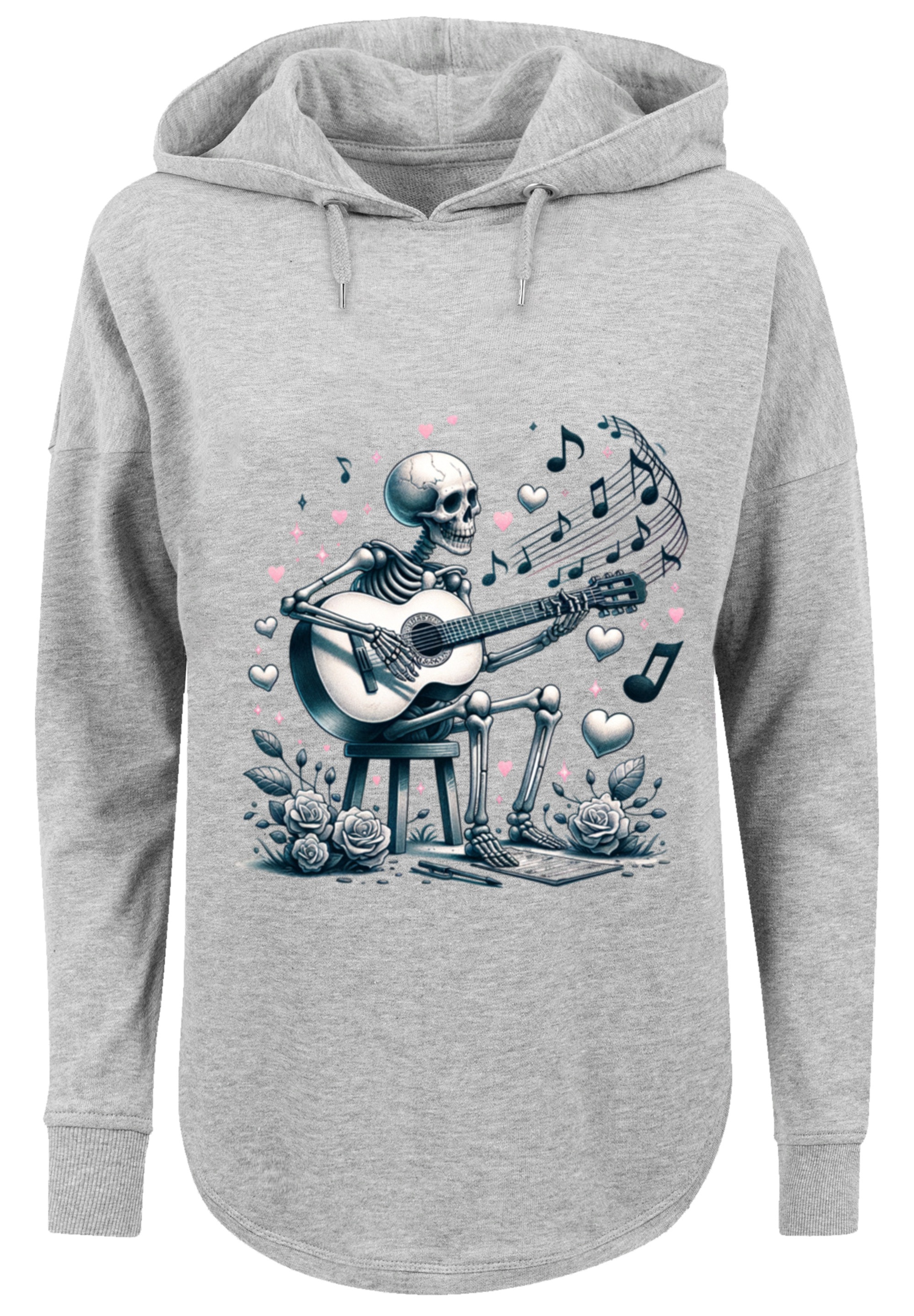 F4NT4STIC Kapuzenpullover »Skelett spielt Gitarre, Musik, Liebe« Premium Qualität