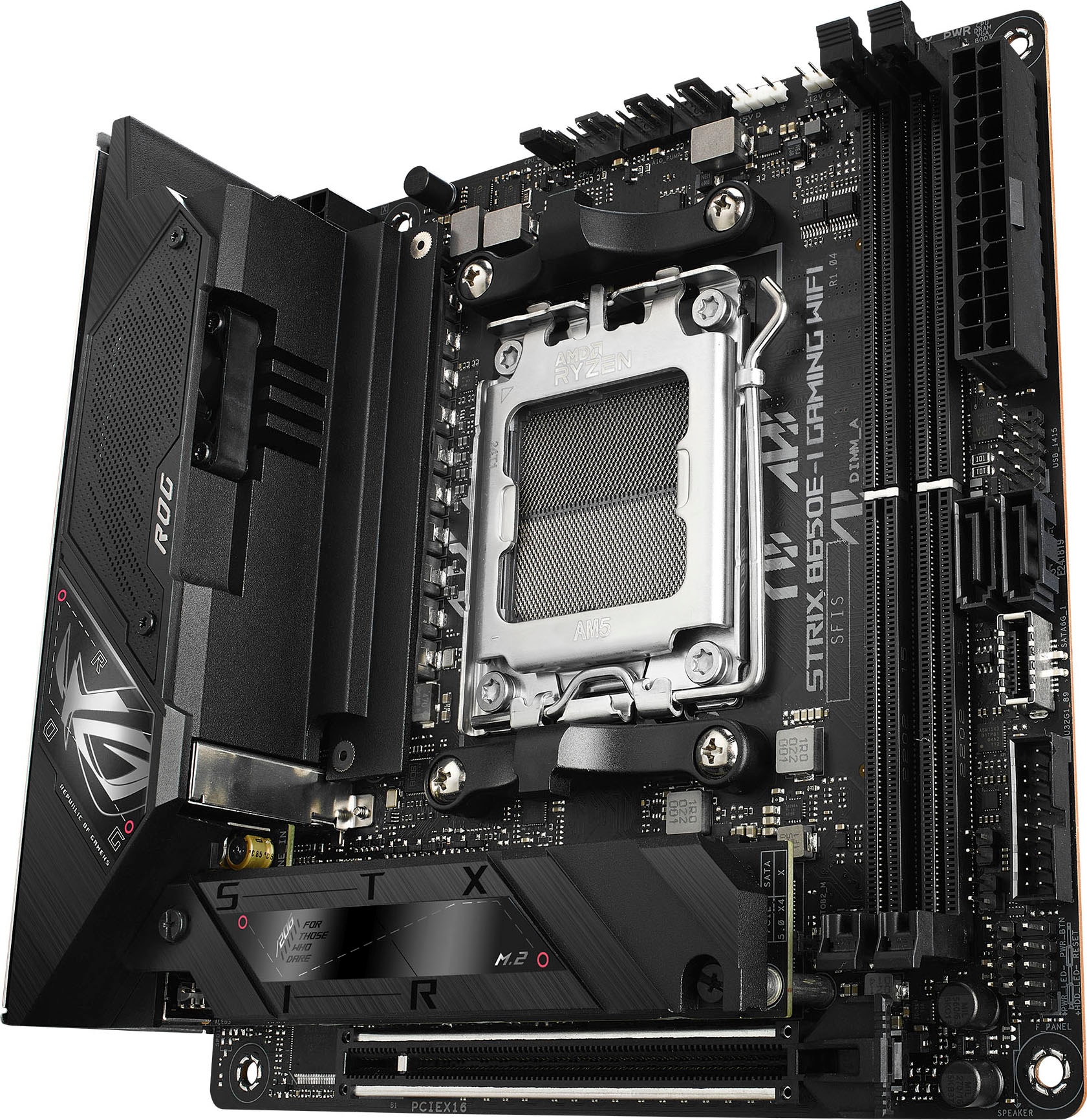 Asus Mainboard »ROG STRIX B650E-I GAMING WIFI«, Ryzen 7000, Mini-ITX, DDR5 Speicher, 10+2 Power Stages