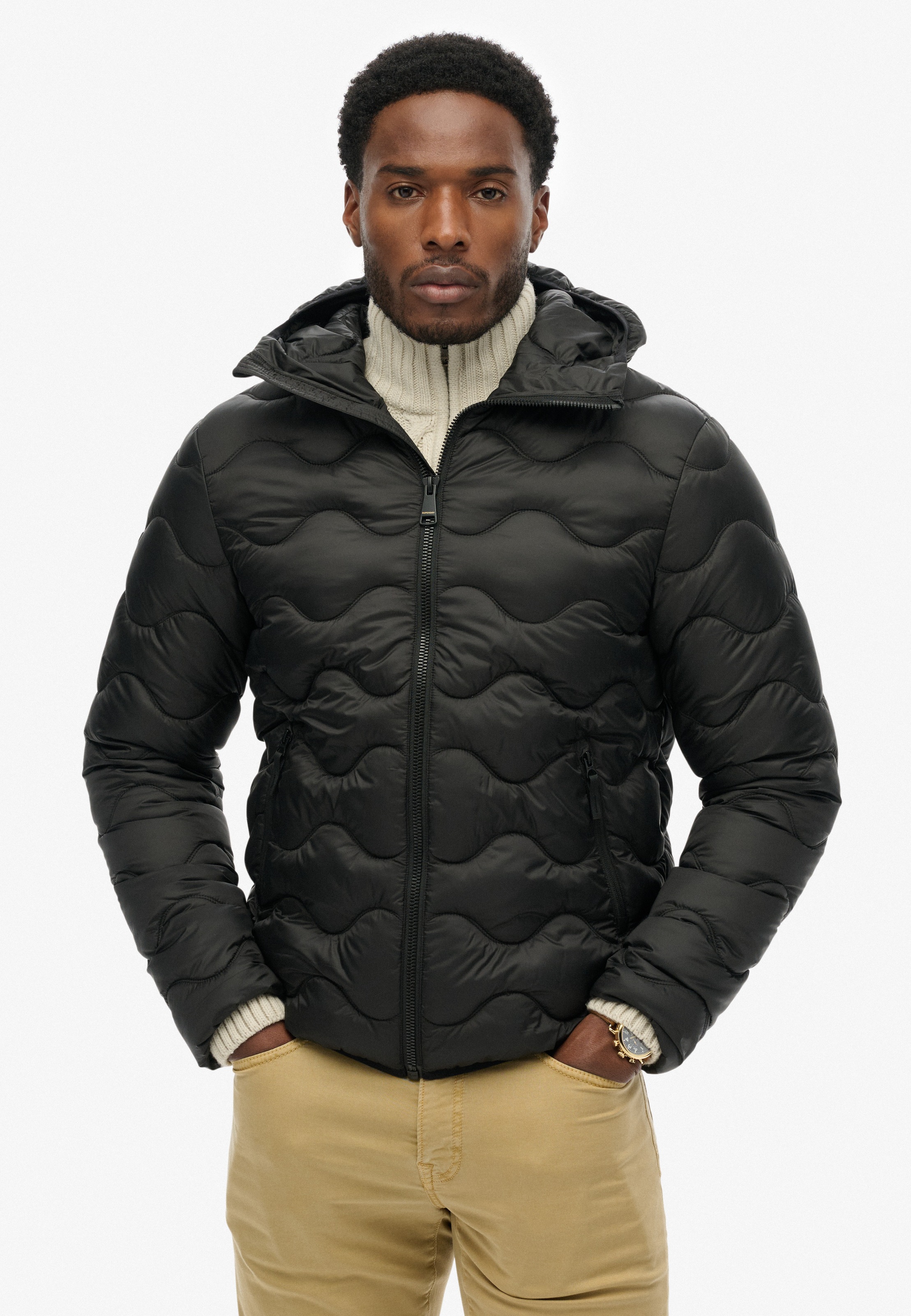 Superdry Steppjacke "HOODED QUILTED WAVE PADDED JKT" mit Kapuze günstig online kaufen
